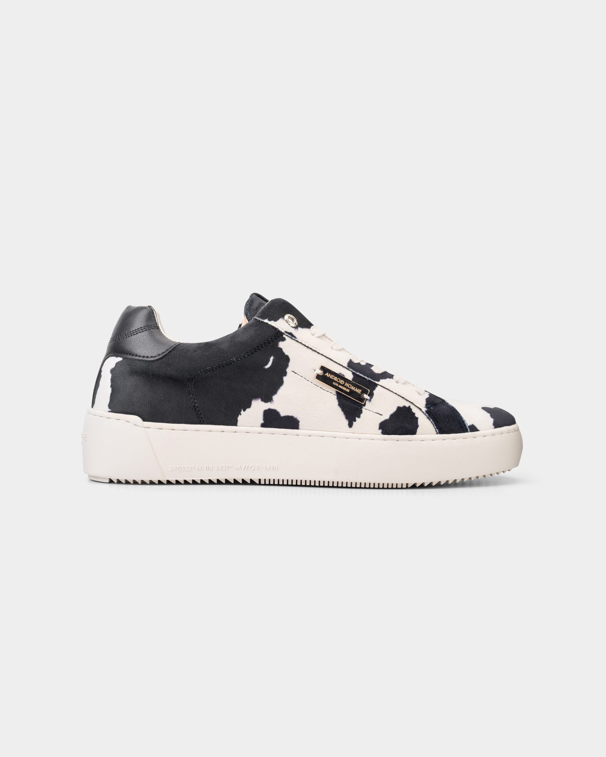 Android Homme Men's Zuma Black White Cow Velour | AHP261-24