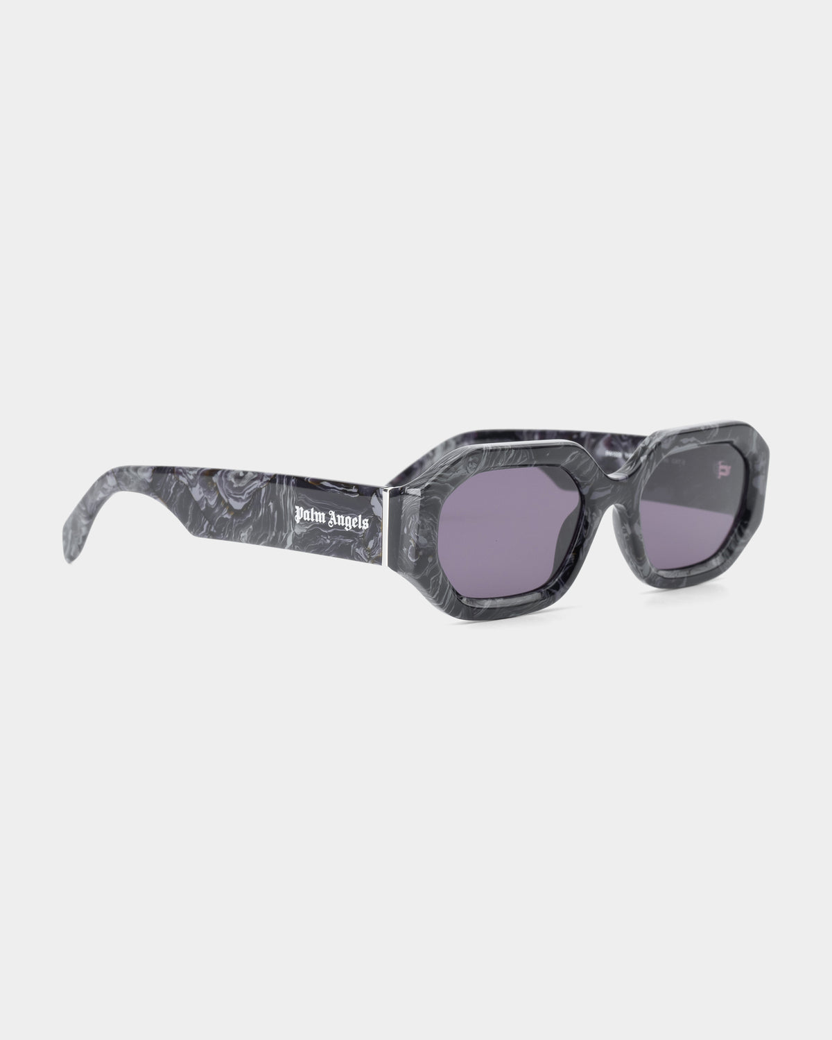 Palm Angels Sunglasses Shiny Black Marble | PA1028-1107
