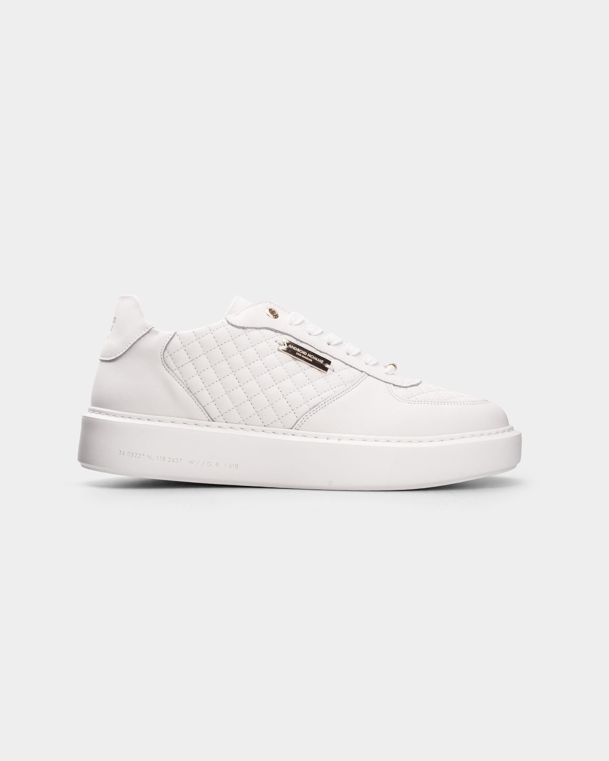 Android Homme Men's Manhattan Quilted Leather White | AHP261-06