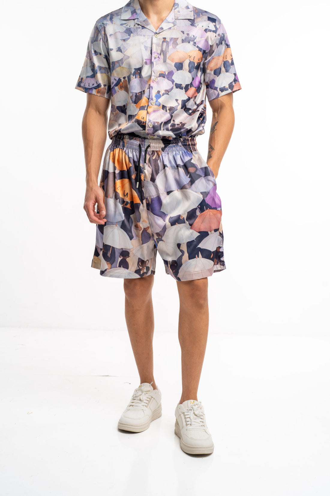 Flaneur Men's Umbrella Viscose Shorts Purple F14157