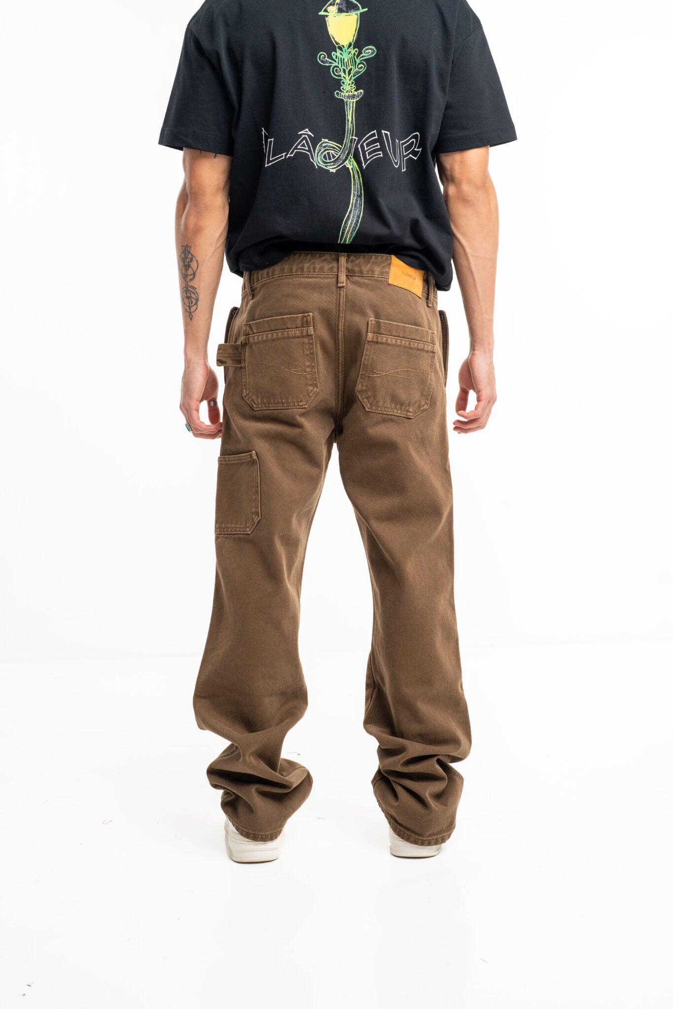 Flaneur Men's Carpenter Straight Jeans Brown F14176