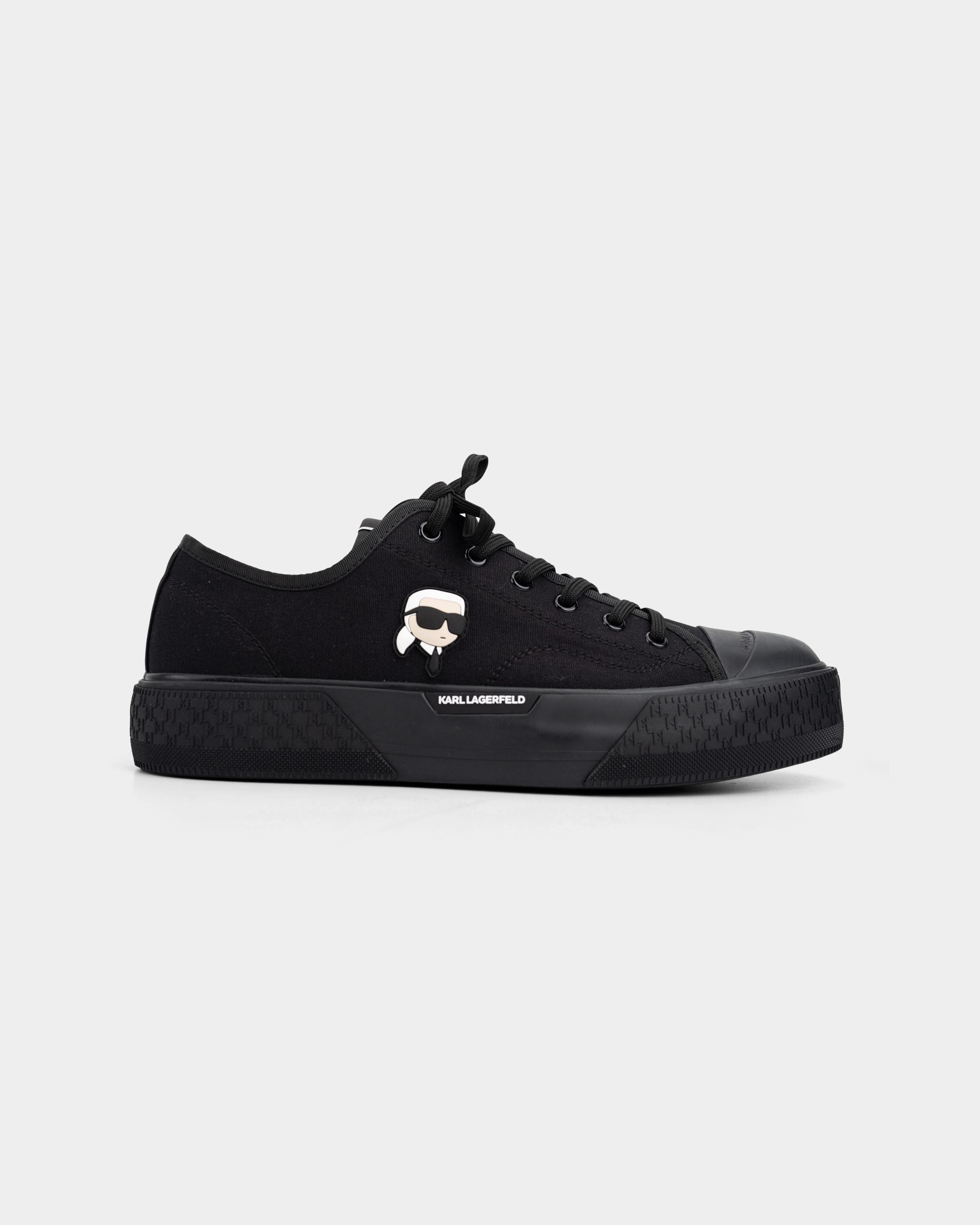 Karl Lagerfeld Men's Kampus Max NFT Lo Cnv Black Canvas Mono | KL95025A-90X