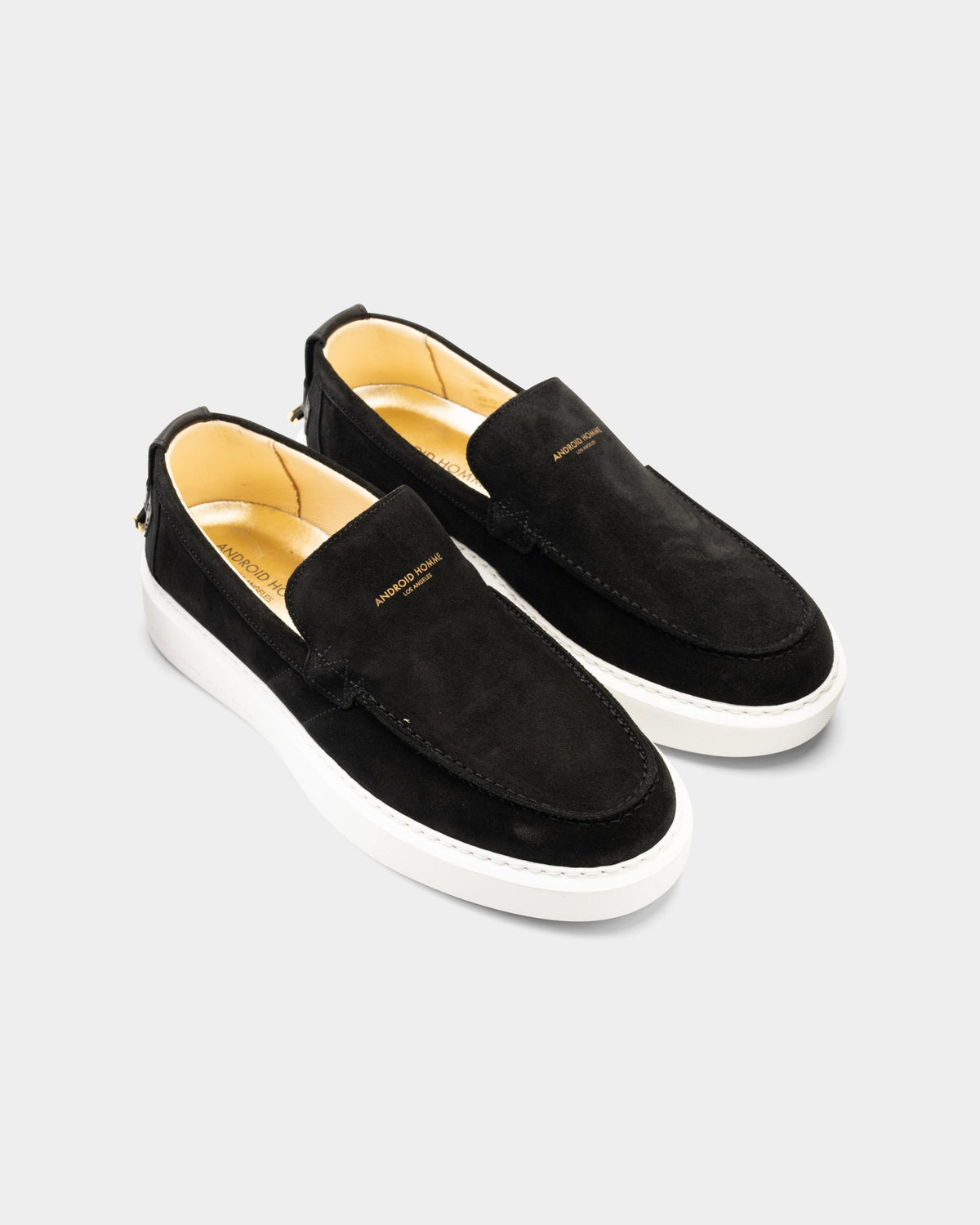 Android Homme Men's Oversized Loafer Suede |  Black/Beige AHP252-12
