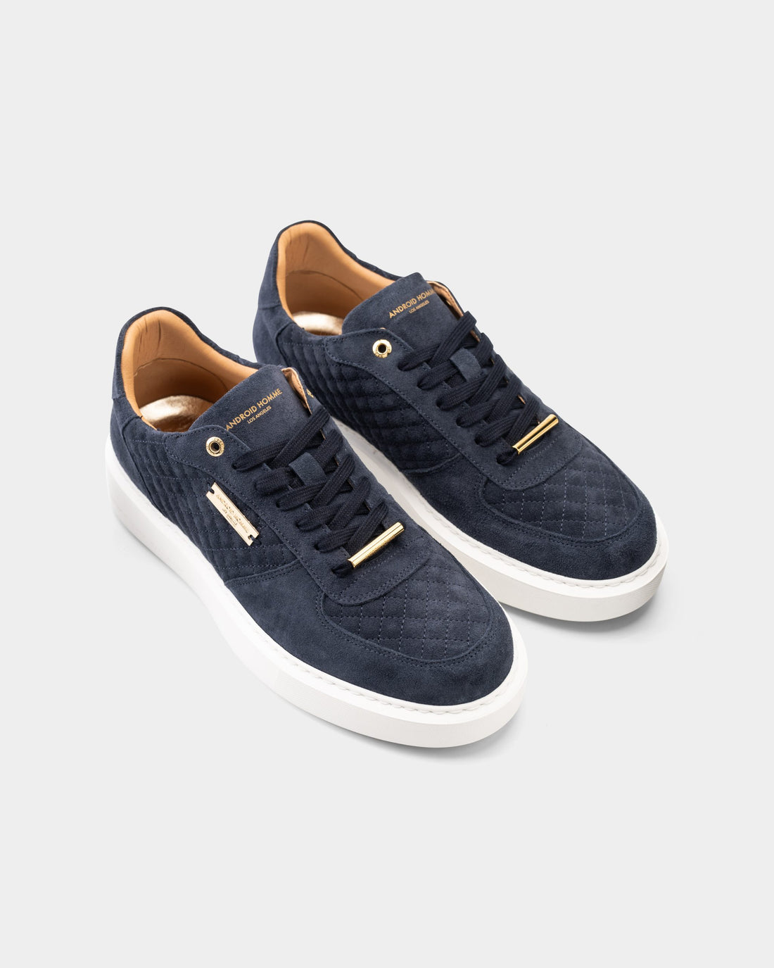 Android Homme Men's Manhattan Quilted Suede Navy | AHP261-07