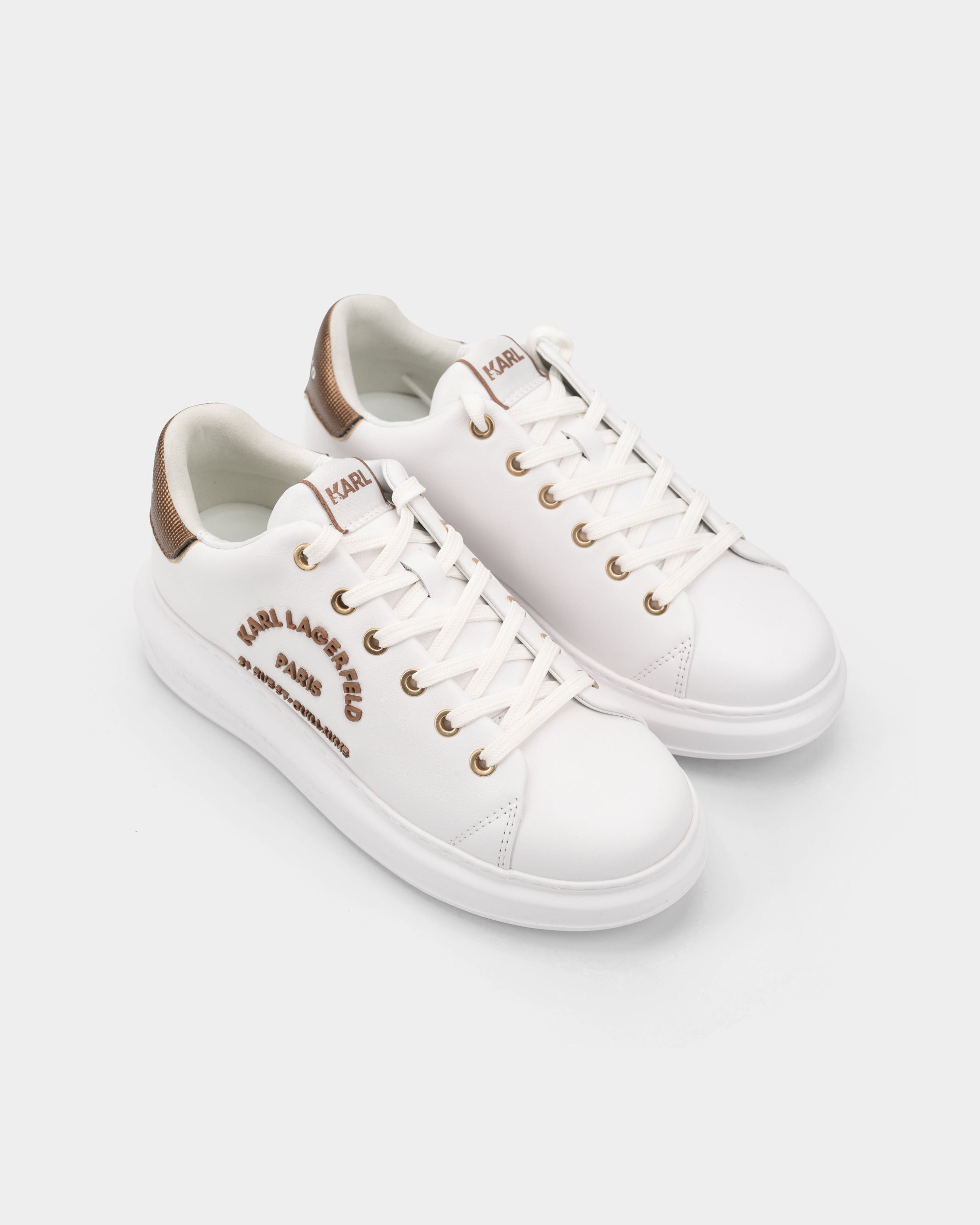 Karl Lagerfeld Ladies Kapri Maison Metalmesh Tab White Lthr w