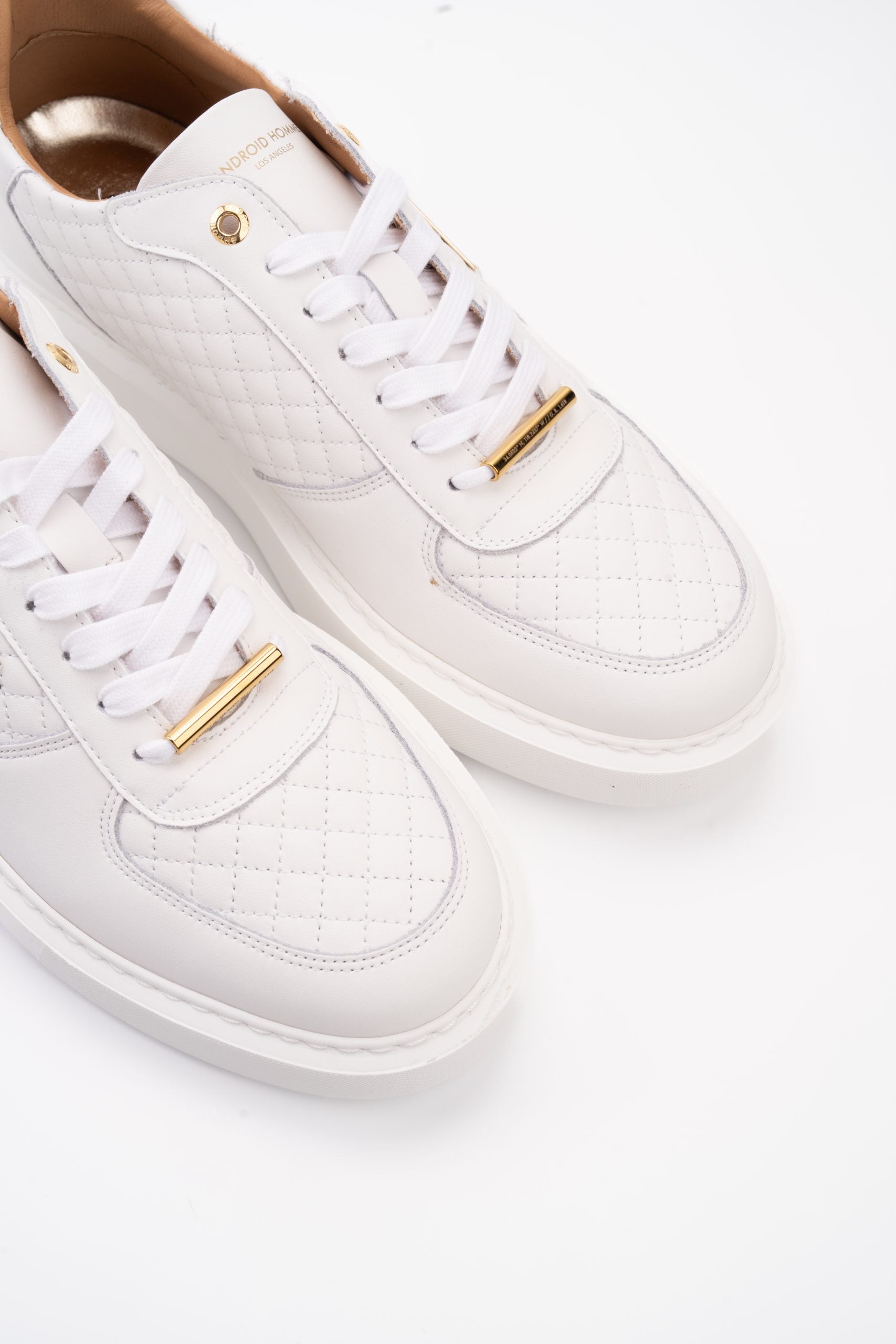 Android Homme Men's Manhattan Quilted Leather White | AHP261-06