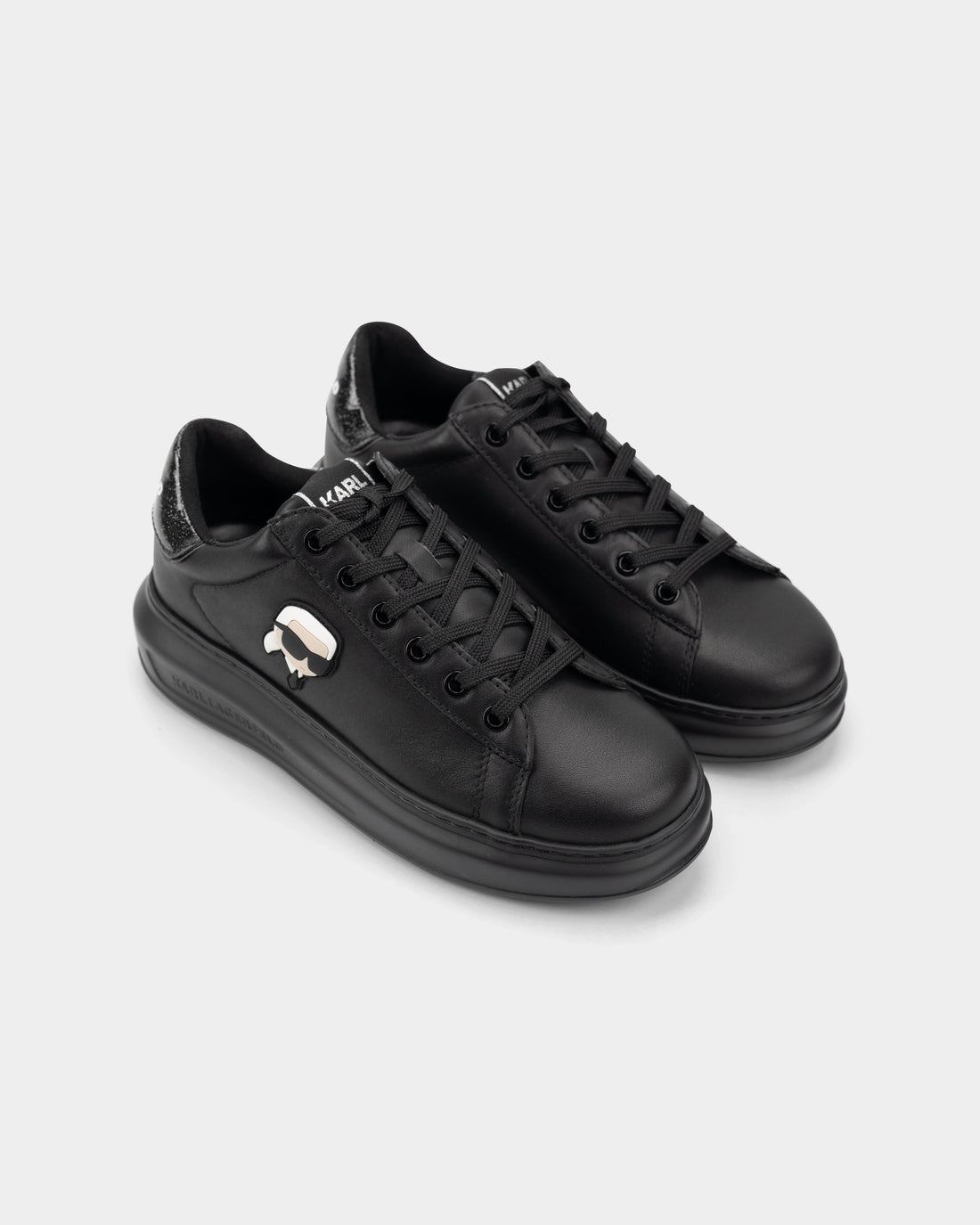 (Core) Karl Lagerfeld Ladies Kapri NFT Lo Lace Black Lthr/Mono KL62530N 00X