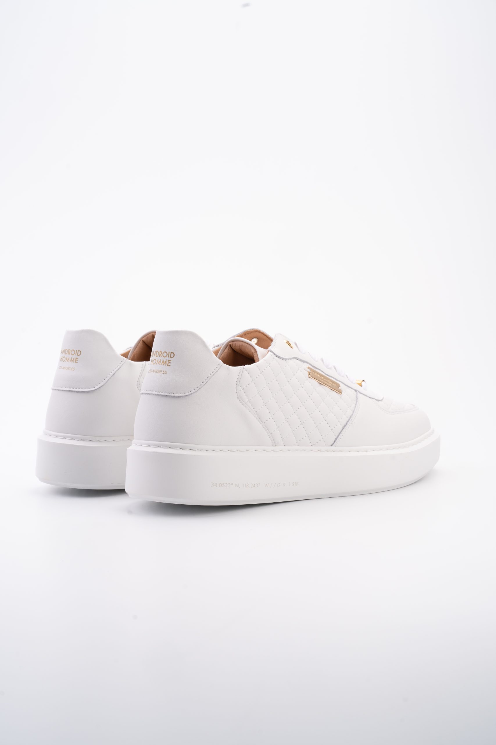 Android Homme Men's Manhattan Quilted Leather White | AHP261-06