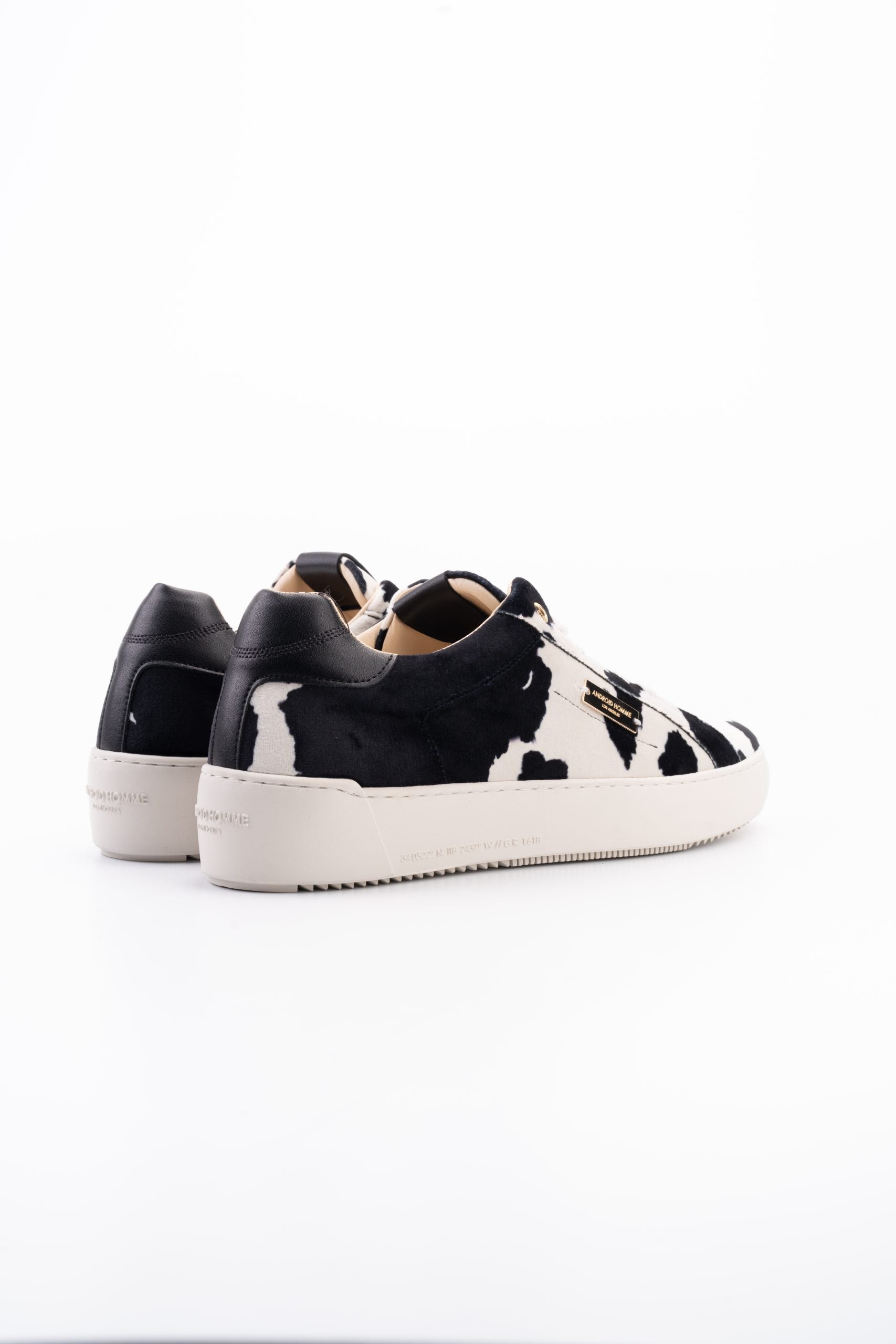 Android Homme Men's Zuma Black White Cow Velour | AHP261-24
