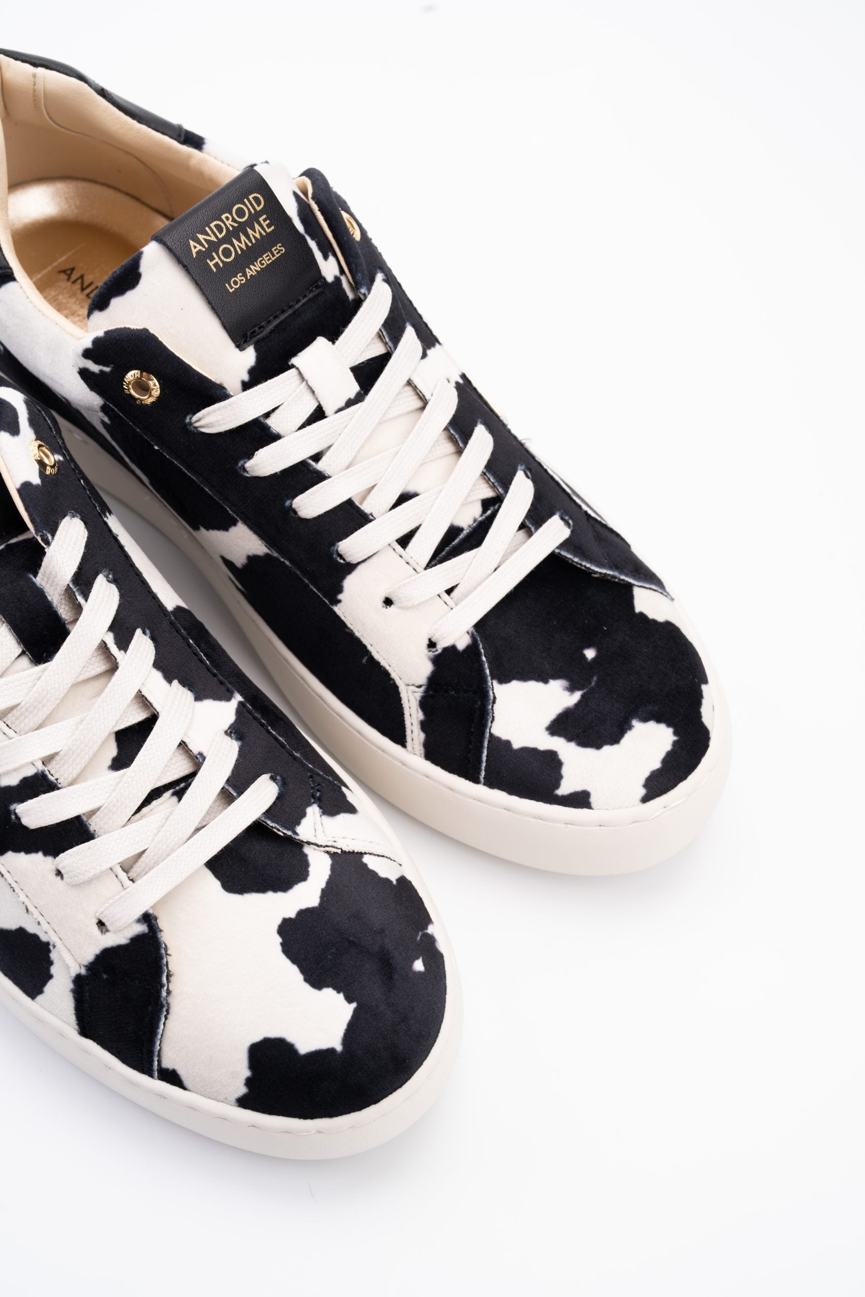 Android Homme Men's Zuma Black White Cow Velour | AHP261-24