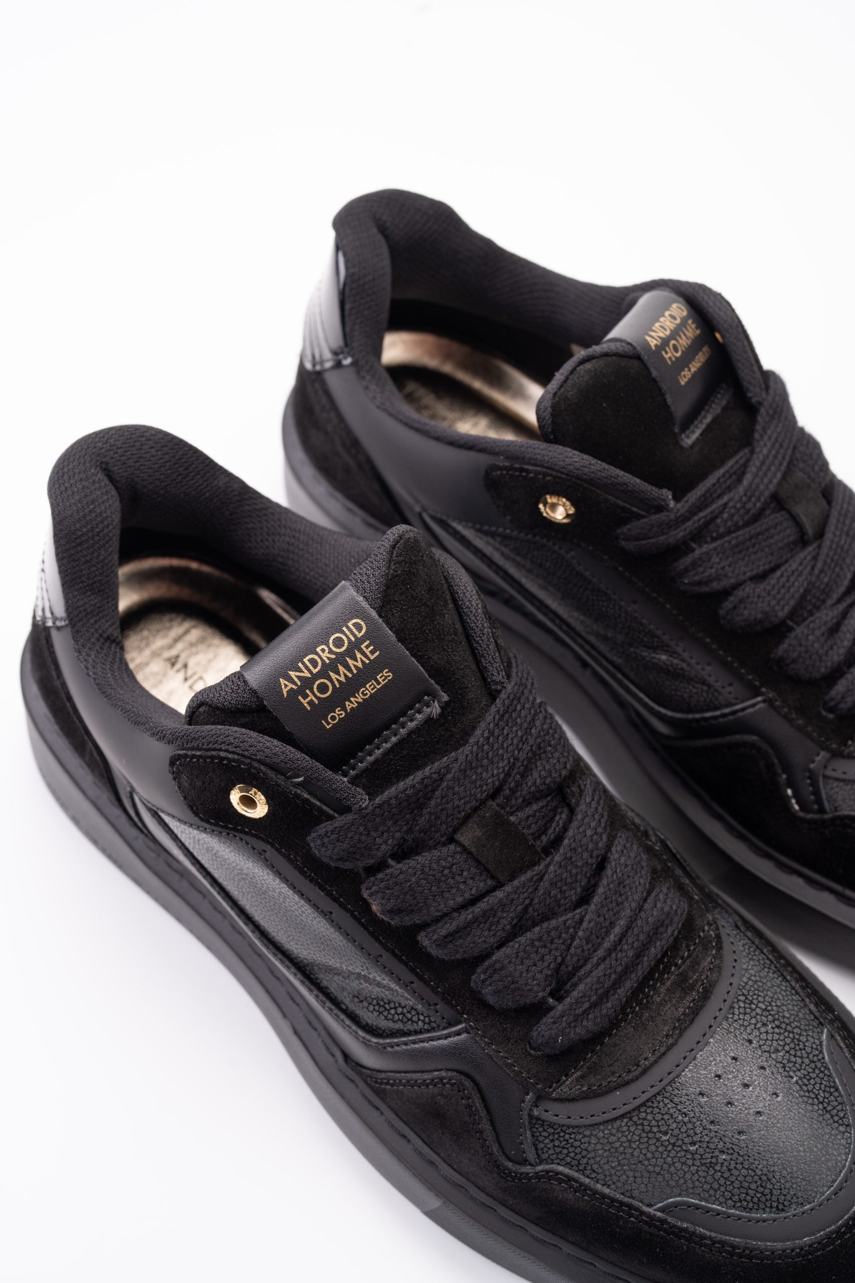 Android Homme Men's Forum Court Oversize Shiny Caviar Black | AHP261-13