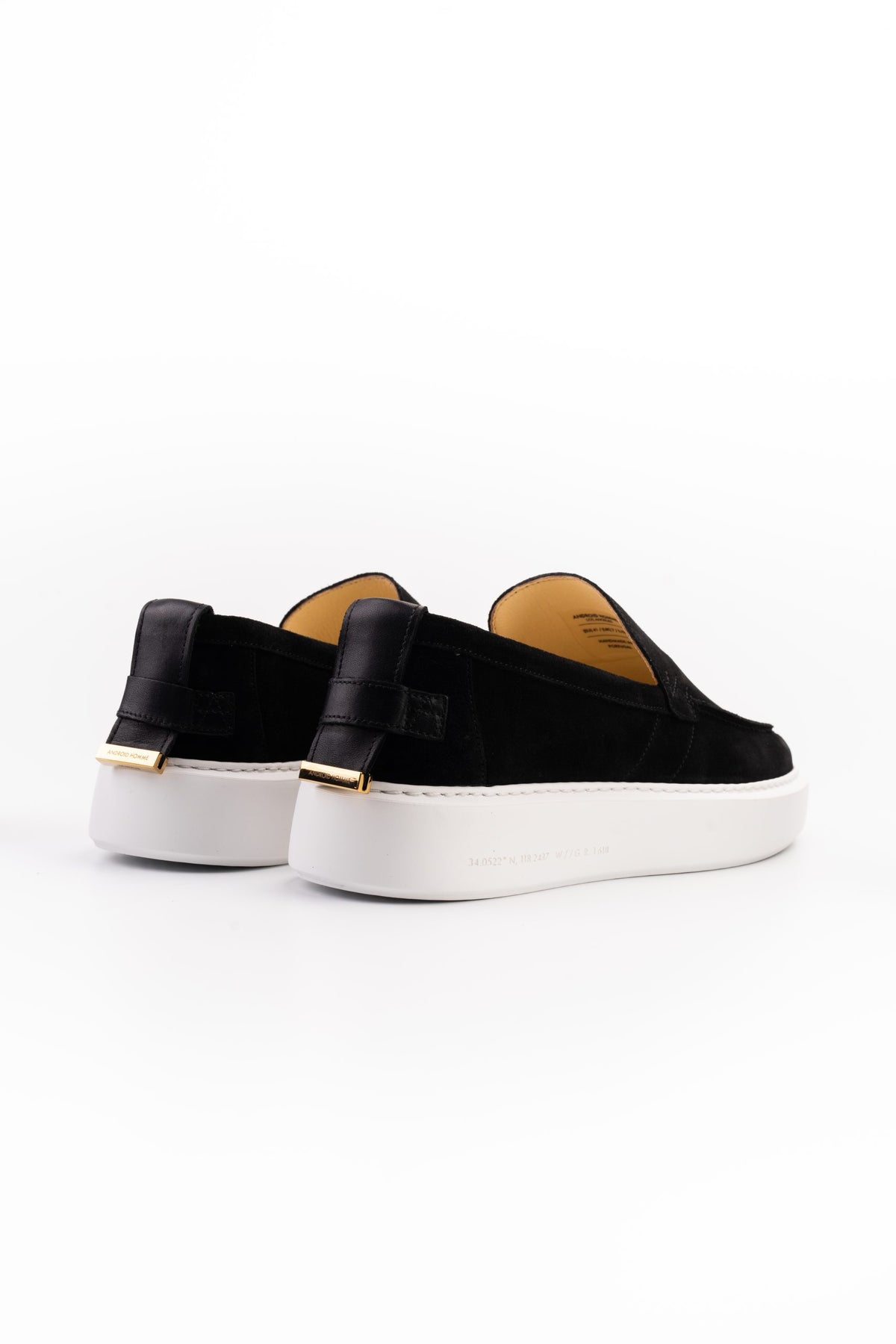 Android Homme Men's Oversized Loafer Suede |  Black/Beige AHP252-12