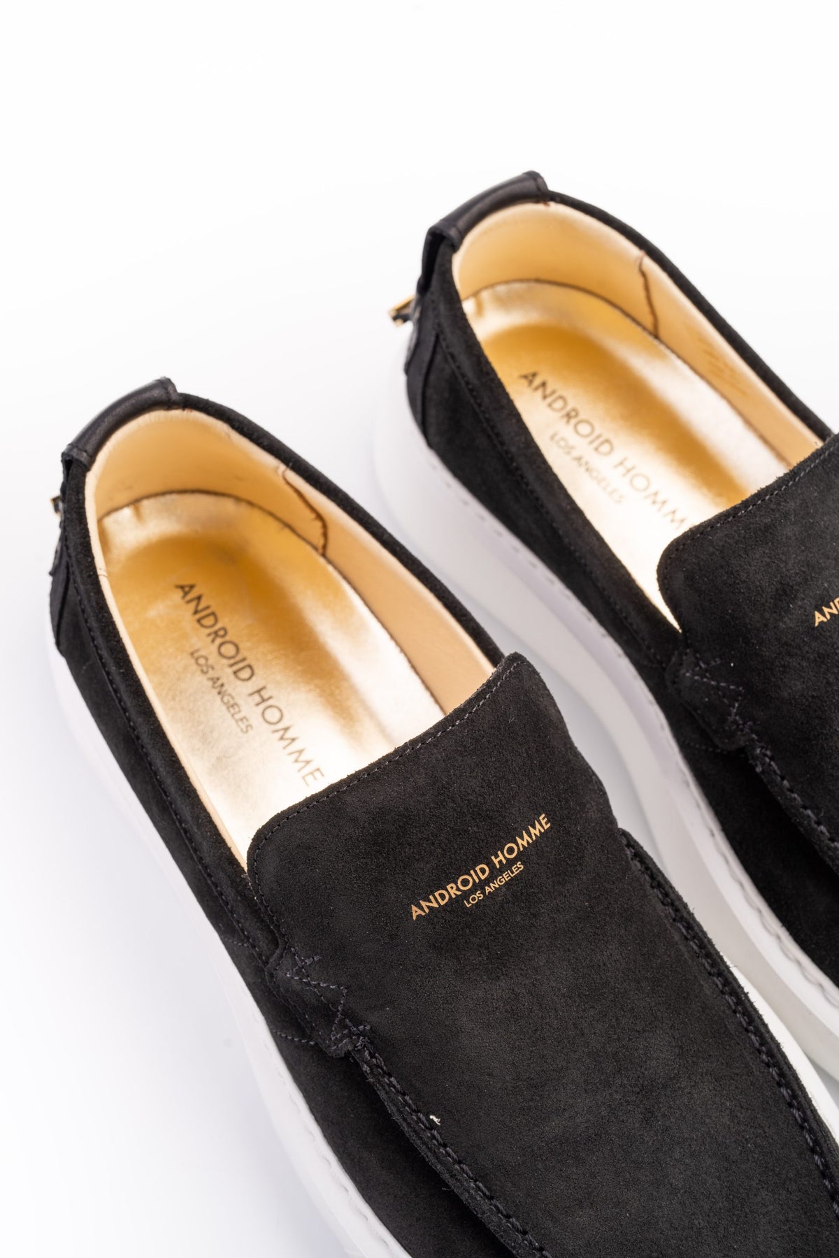 Android Homme Men's Oversized Loafer Suede |  Black/Beige AHP252-12