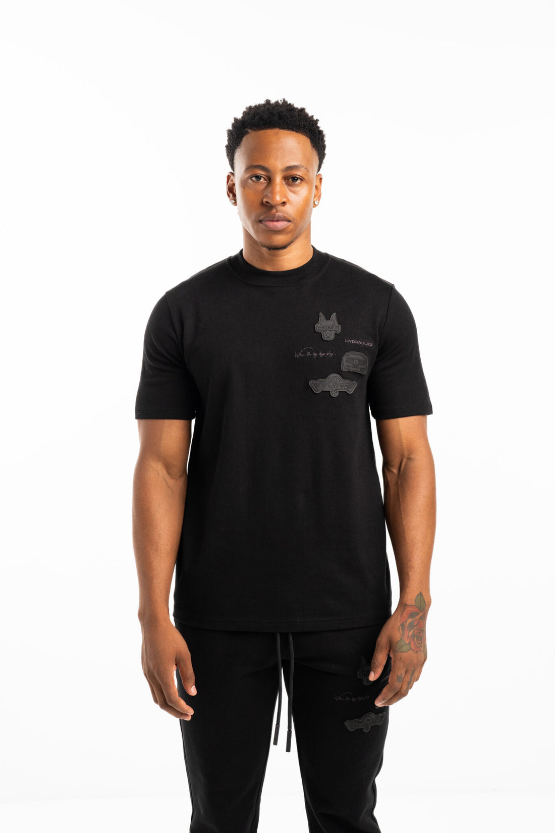 Hydraulics Hounds Multi Badge Tee Black