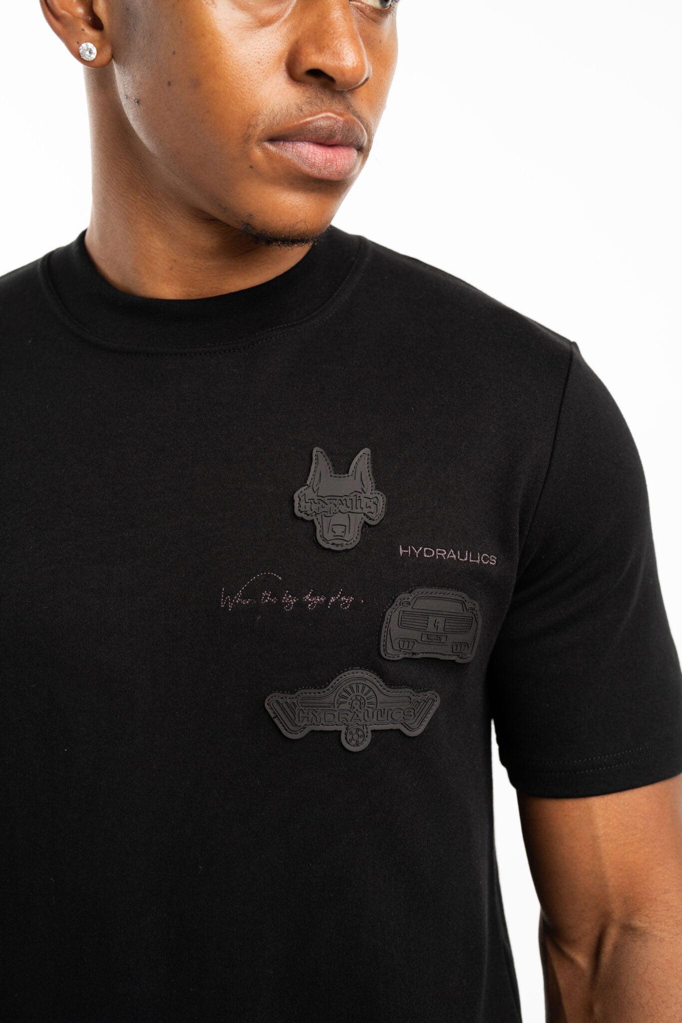 Hydraulics Hounds Multi Badge Tee Black