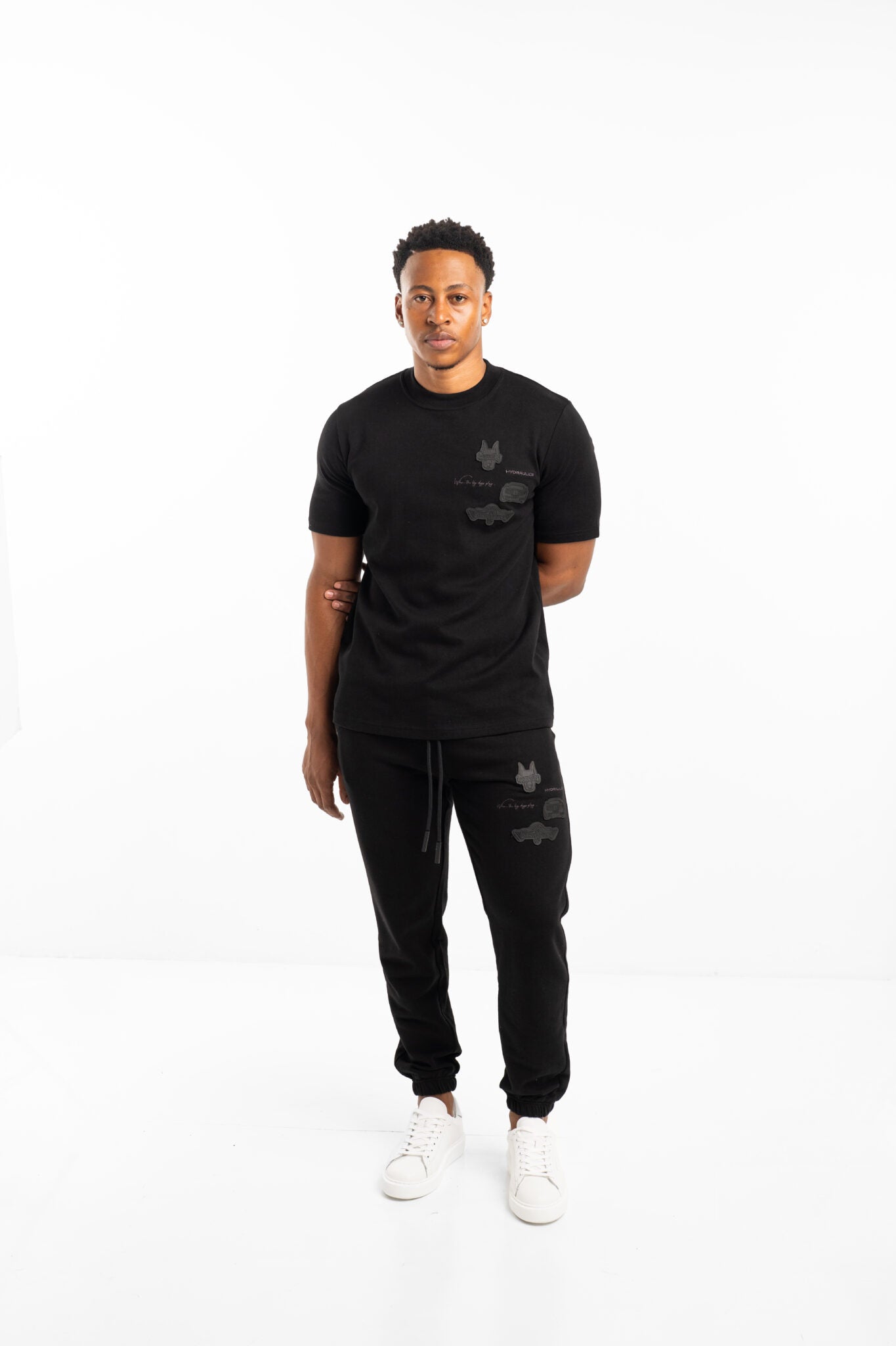 Hydraulics Hounds Multi Badge Tee Black
