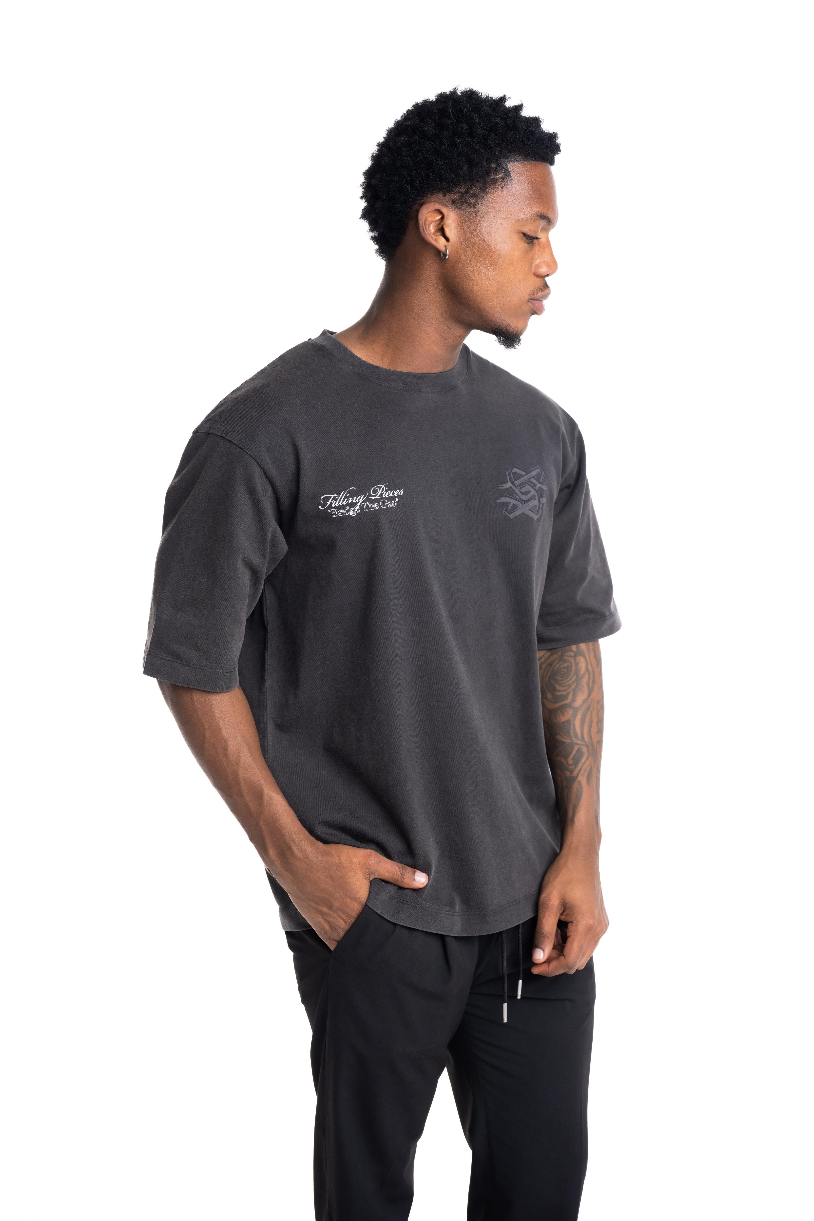Filling Pieces Mens T Shirt Boxy Bridge The Gap Vintage Black | 422620501387-136