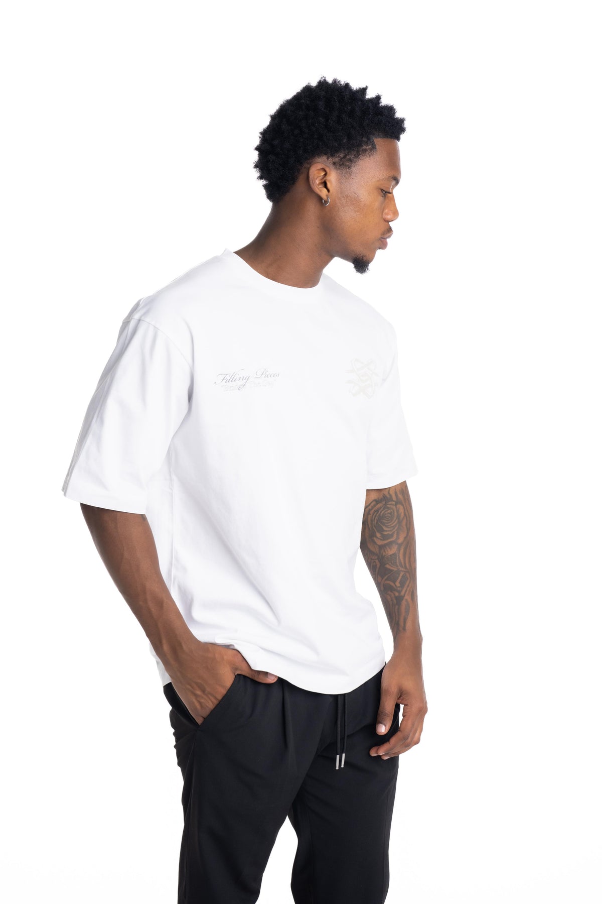 Filling Pieces Mens T Shirt Boxy Bridge The Gap White | 422620501387-110