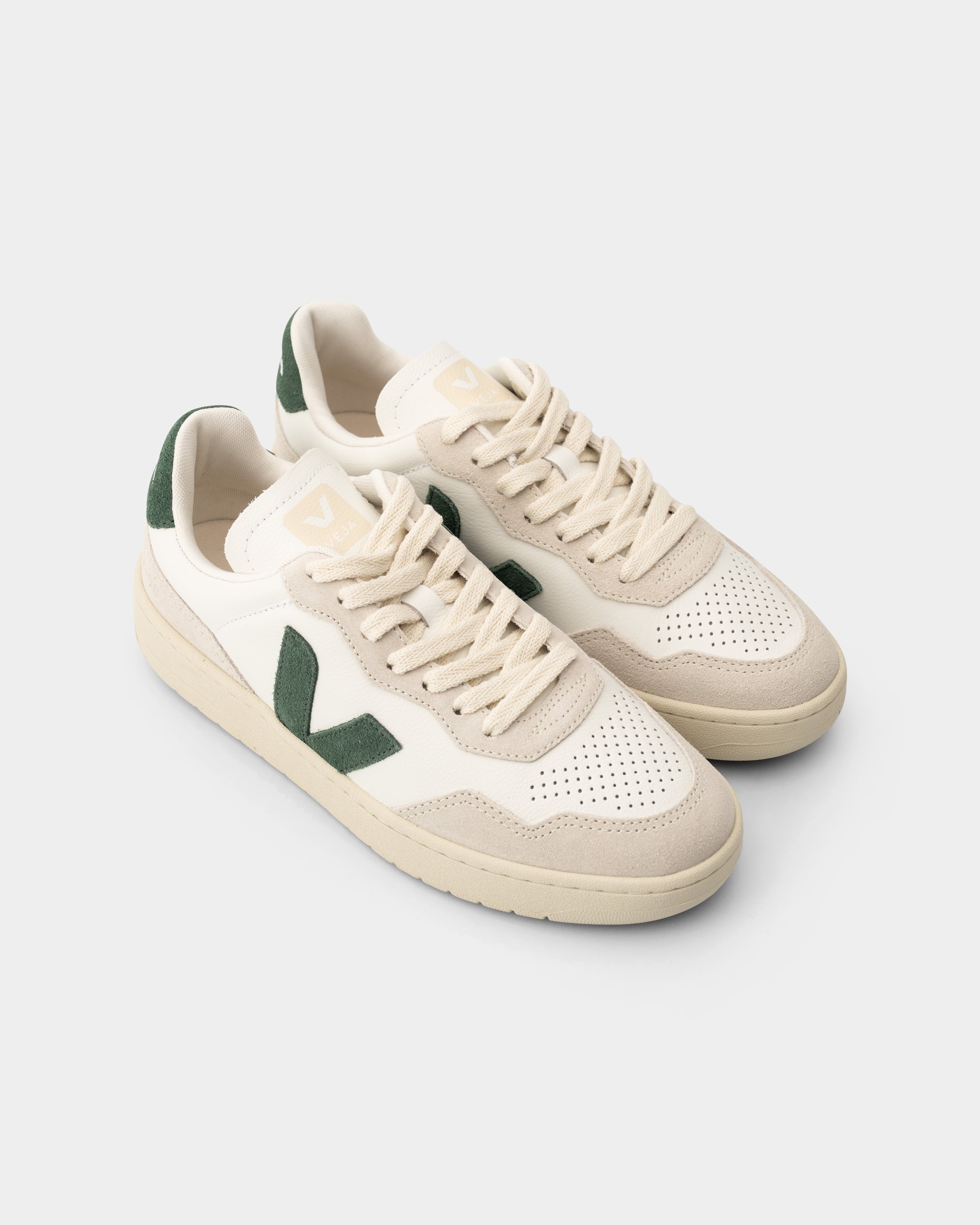 Veja Ladies V-90 O.T Leather Sneaker | VD2003384A-Extra White Cyprus