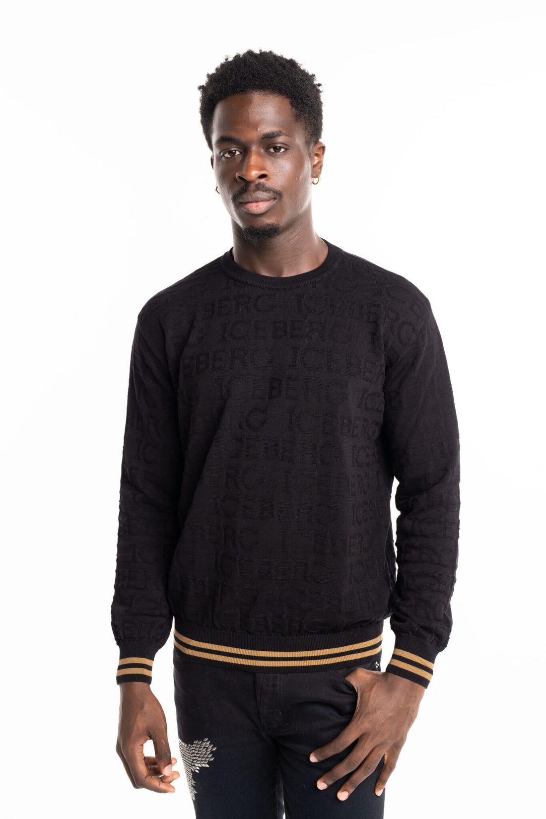 Iceberg Men's Round Neck Knitted I1P A009 7604 9000