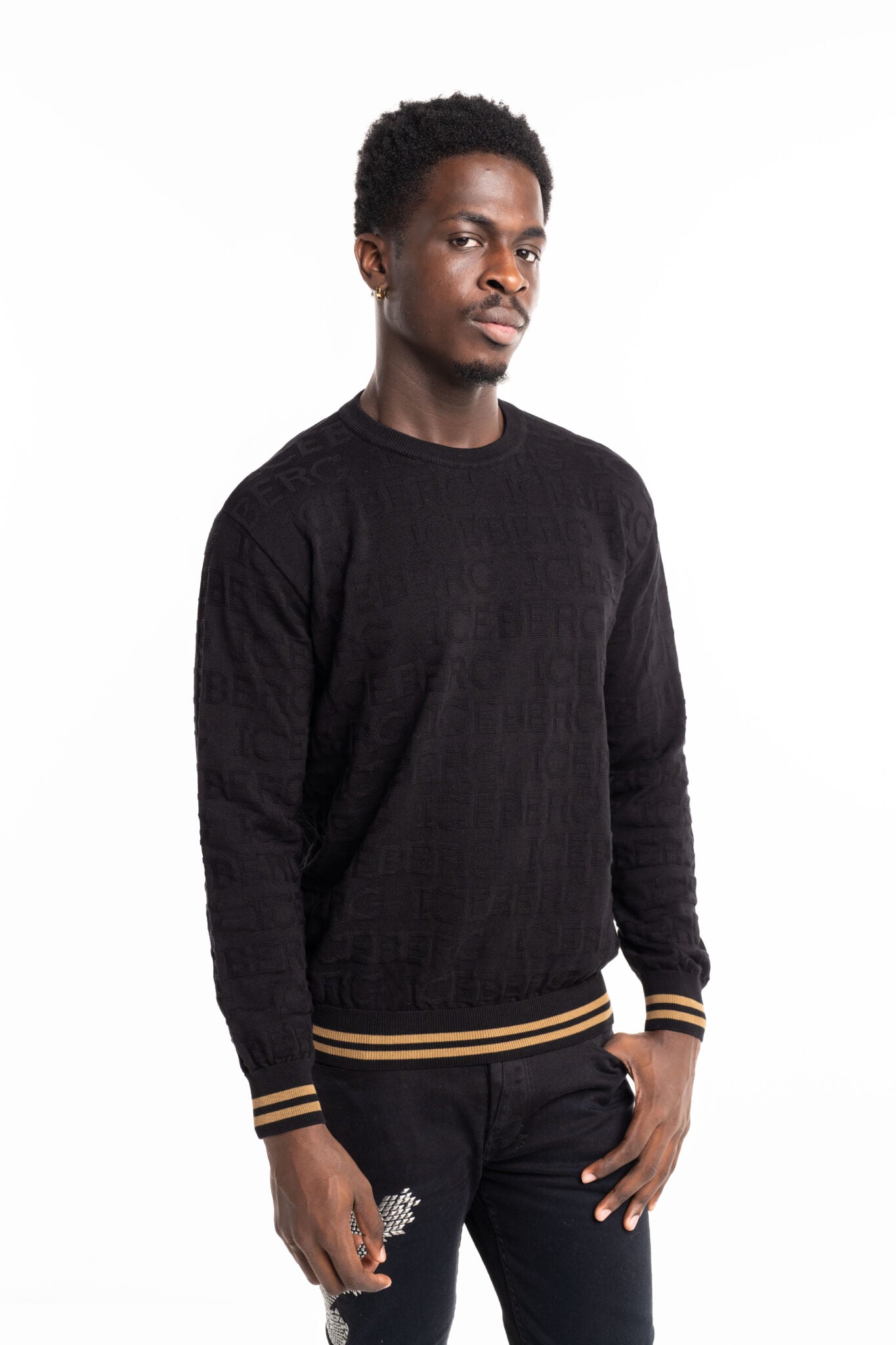 Iceberg Men's Round Neck Knitted I1P A009 7604 9000