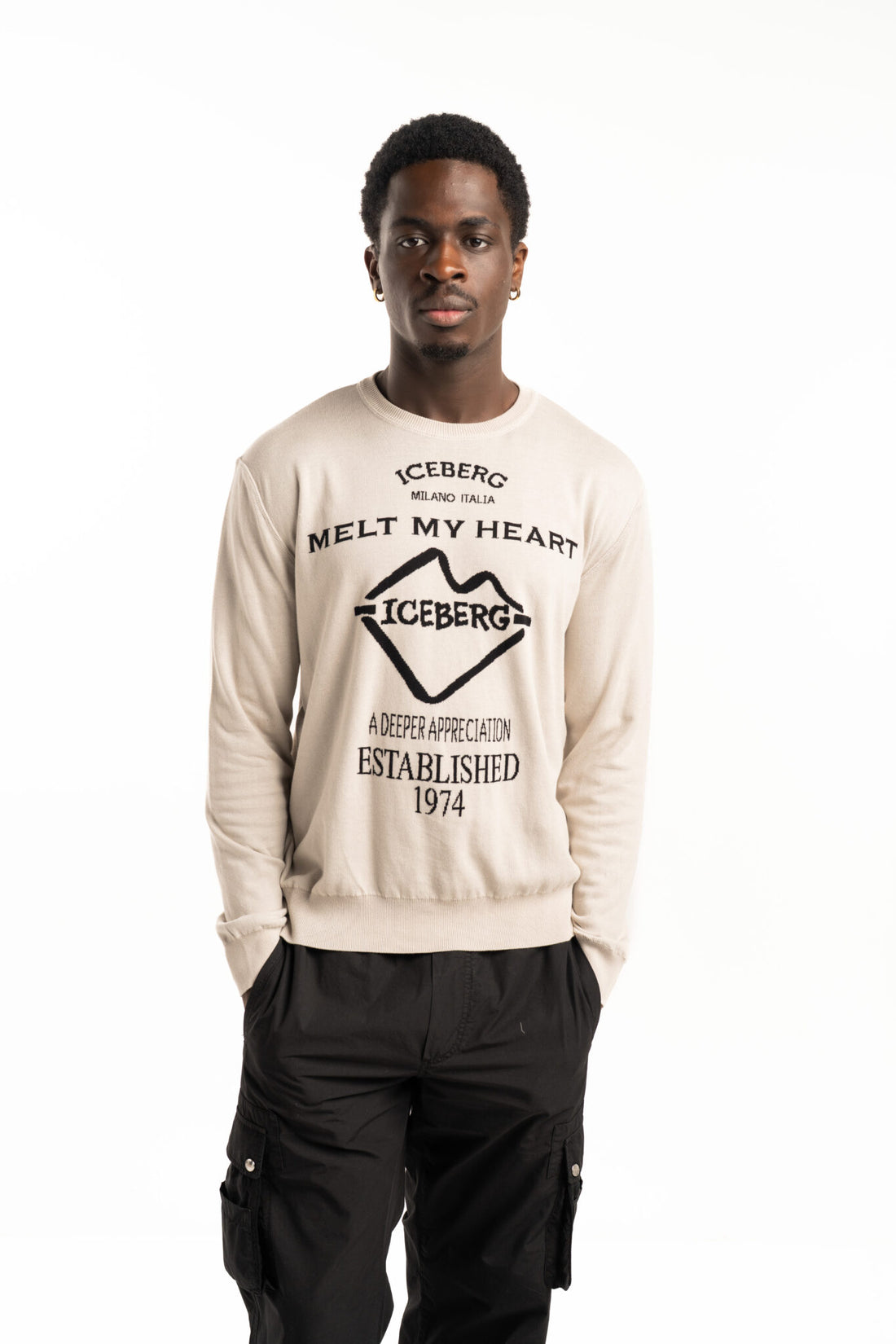 Iceberg Men's Round Neck Knitted I1P A019 7633 8803