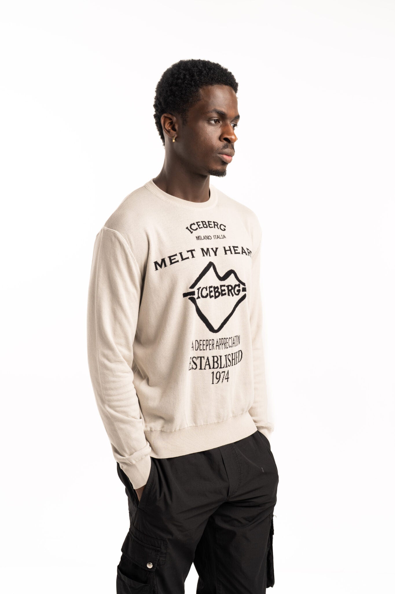 Iceberg Men's Round Neck Knitted I1P A019 7633 8803
