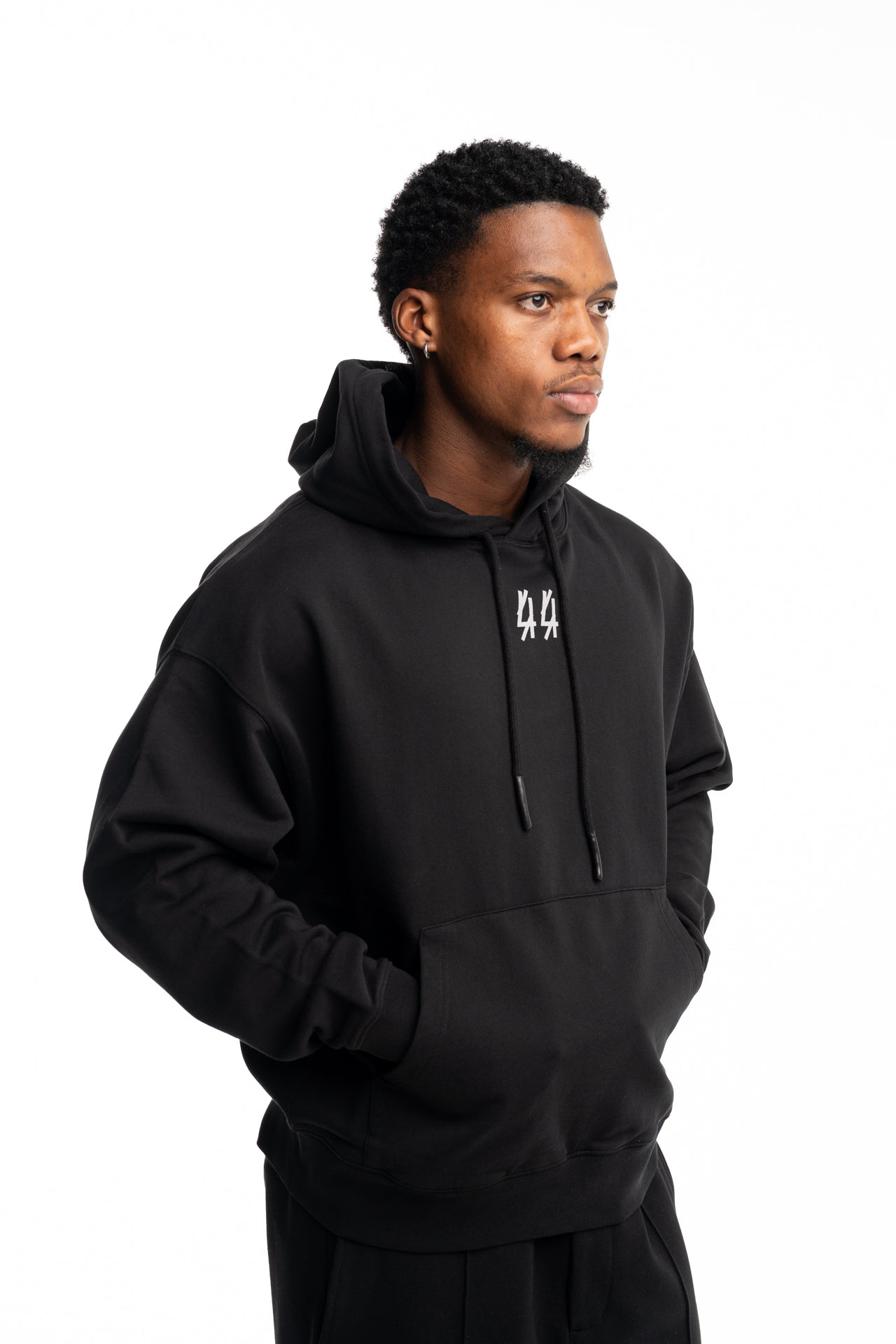 44 Label Group Men's Hoodie New Black/44 Corrosion | FA583-P664