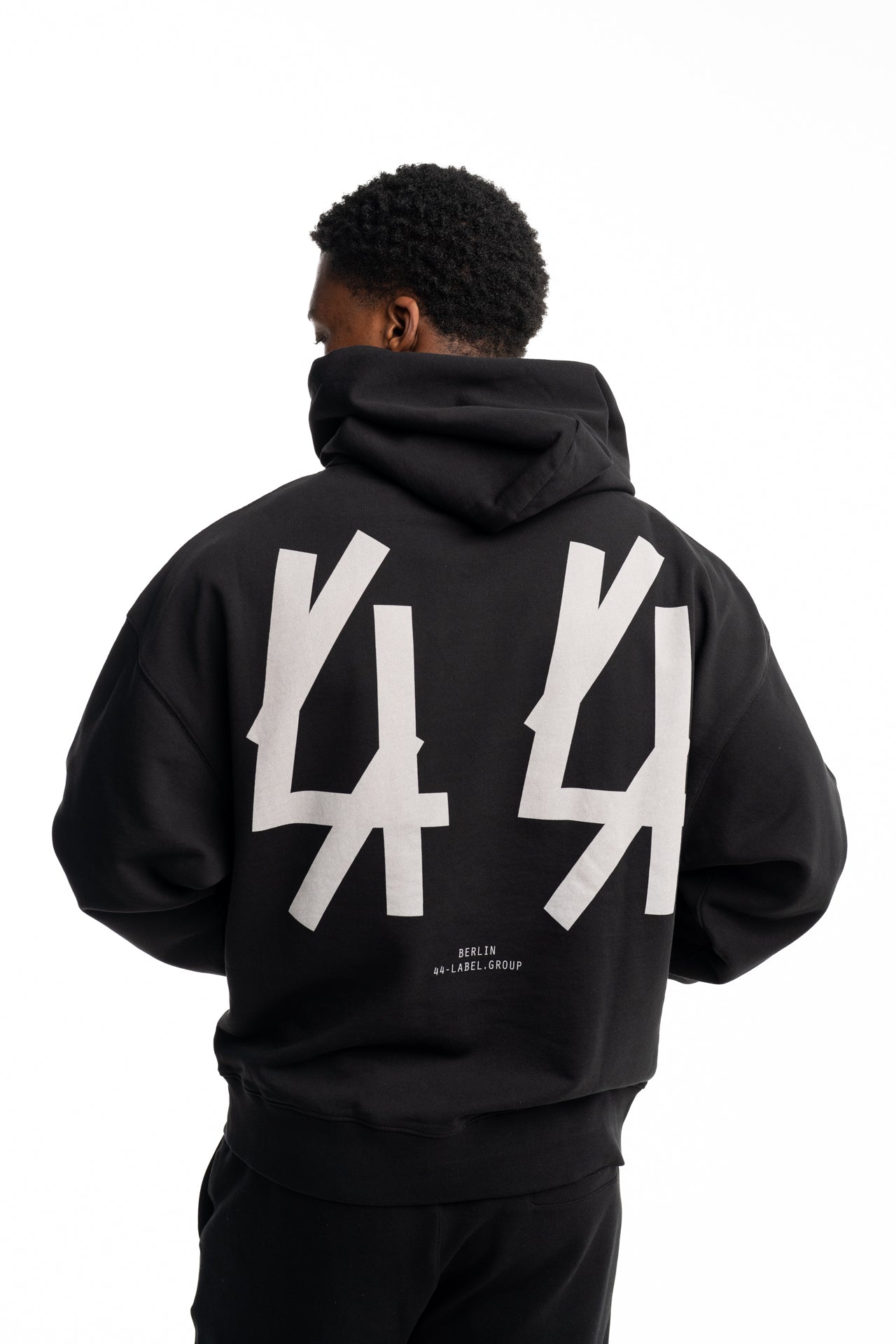44 Label Group Men's Hoodie New Black/44 Corrosion | FA583-P664