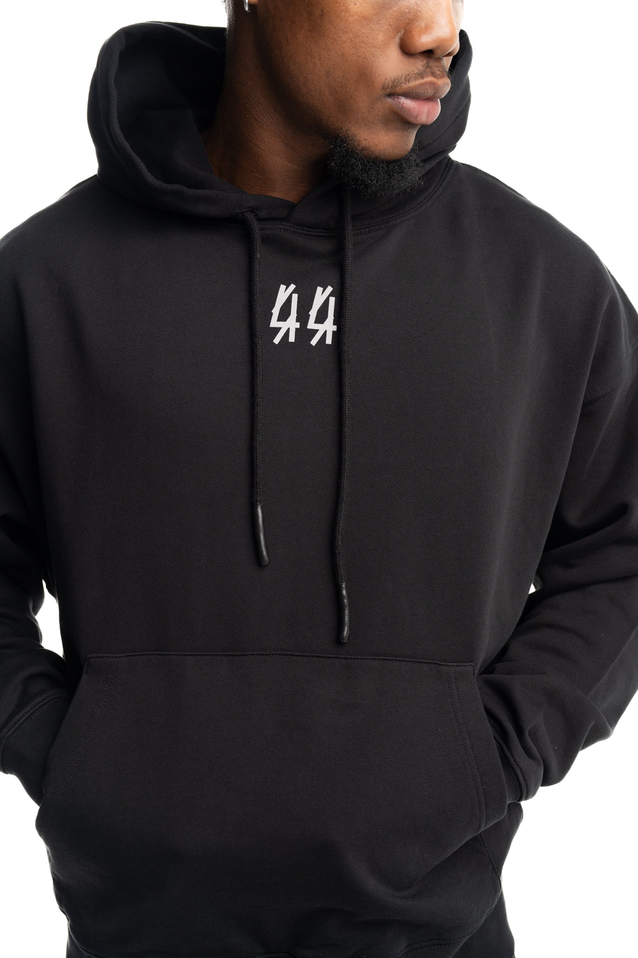 44 Label Group Men's Hoodie New Black/44 Corrosion | FA583-P664