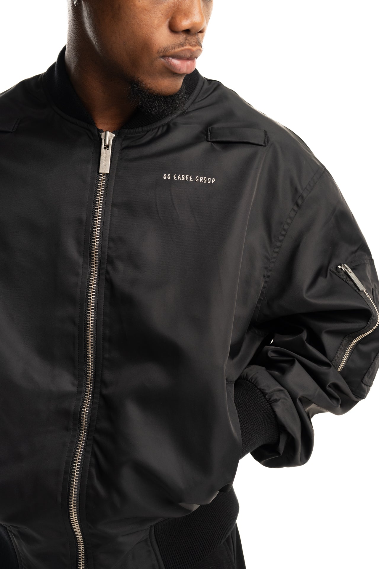 44 Label Group Men's Outer Bomber Black | FA487-099