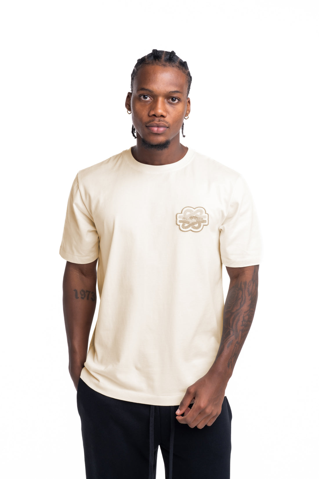 Filling Pieces Men's Gowtu Tonal T Shirt Antique White | 422520500167-214