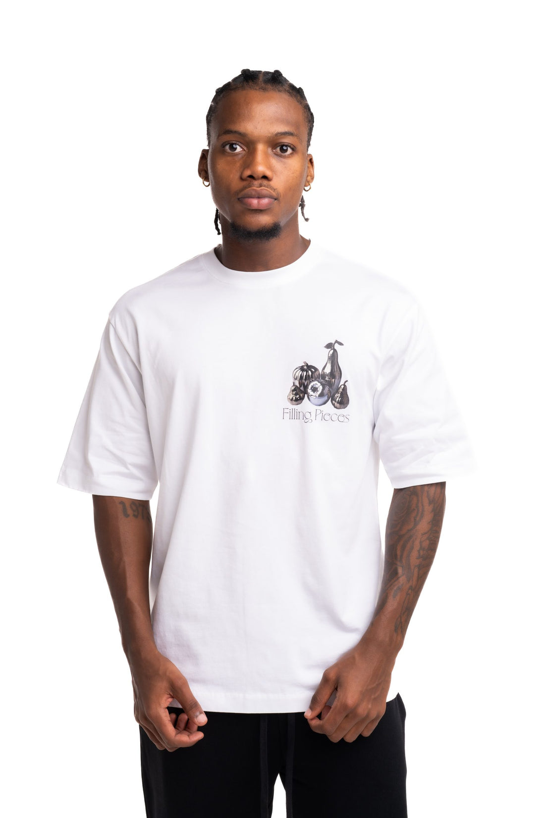 Filling Pieces Men's Chrome Fruit Boxy T Shirt White | 412620501291-110