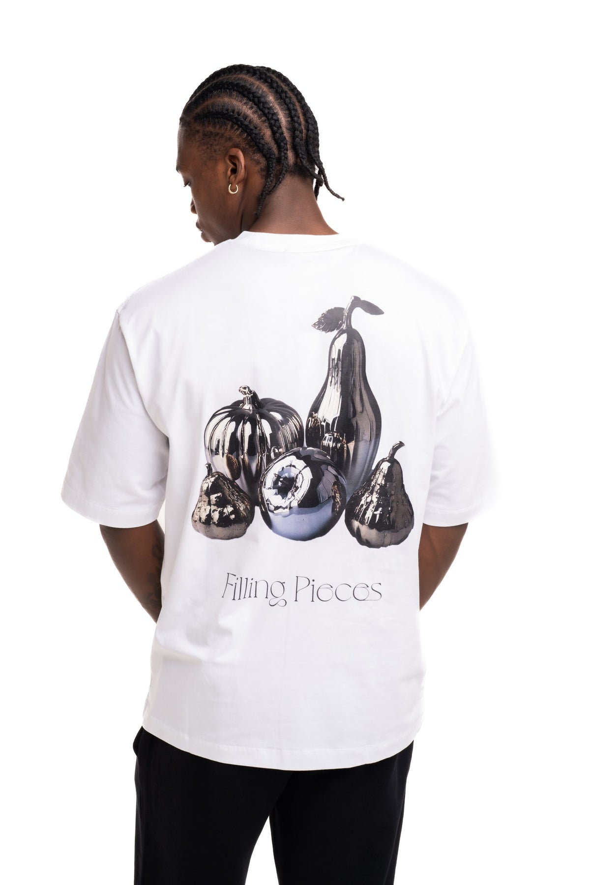 Filling Pieces Men's Chrome Fruit Boxy T Shirt White | 412620501291-110