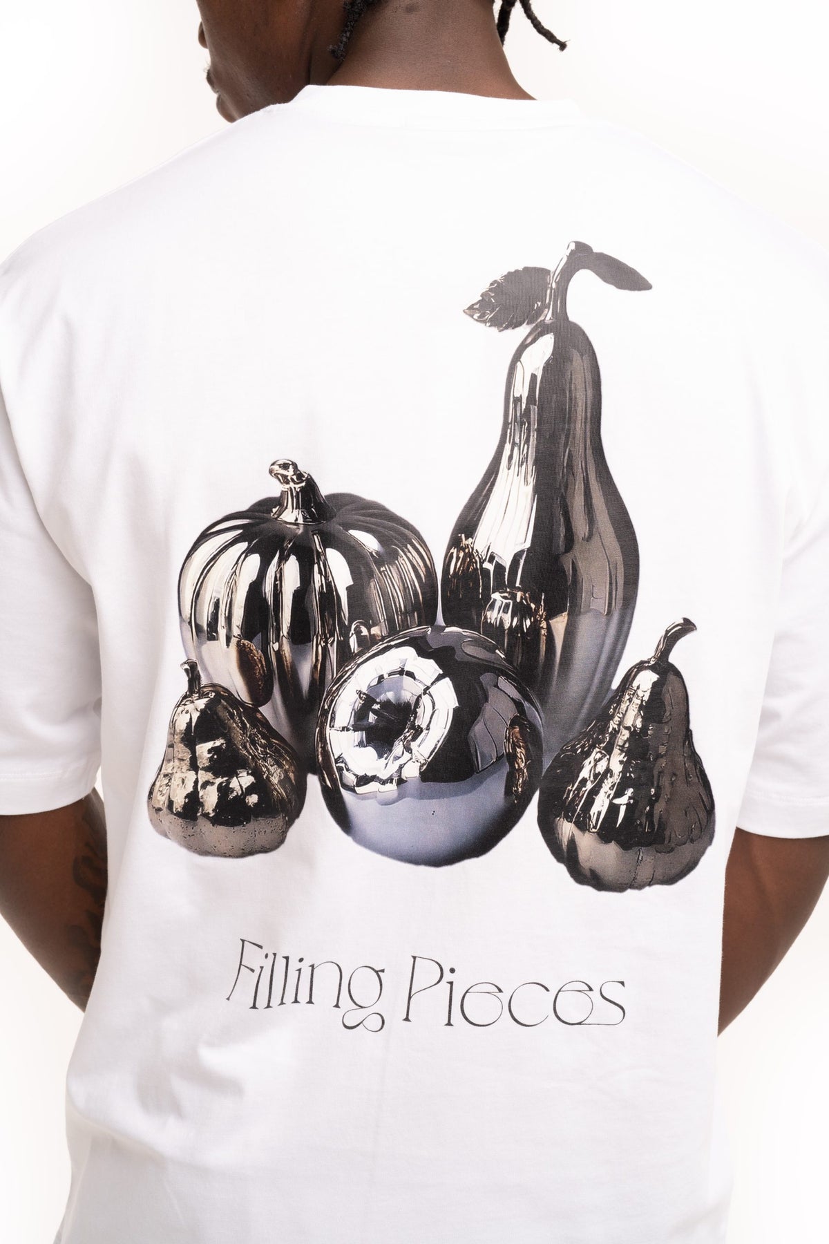 Filling Pieces Men's Chrome Fruit Boxy T Shirt White | 412620501291-110