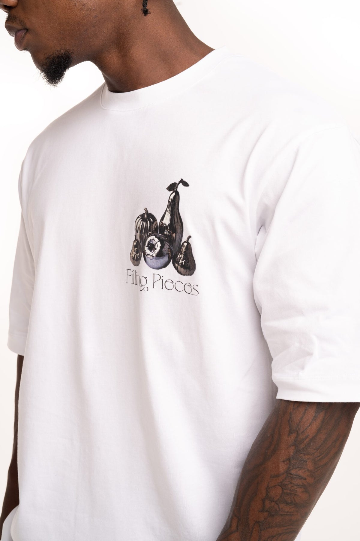 Filling Pieces Men's Chrome Fruit Boxy T Shirt White | 412620501291-110