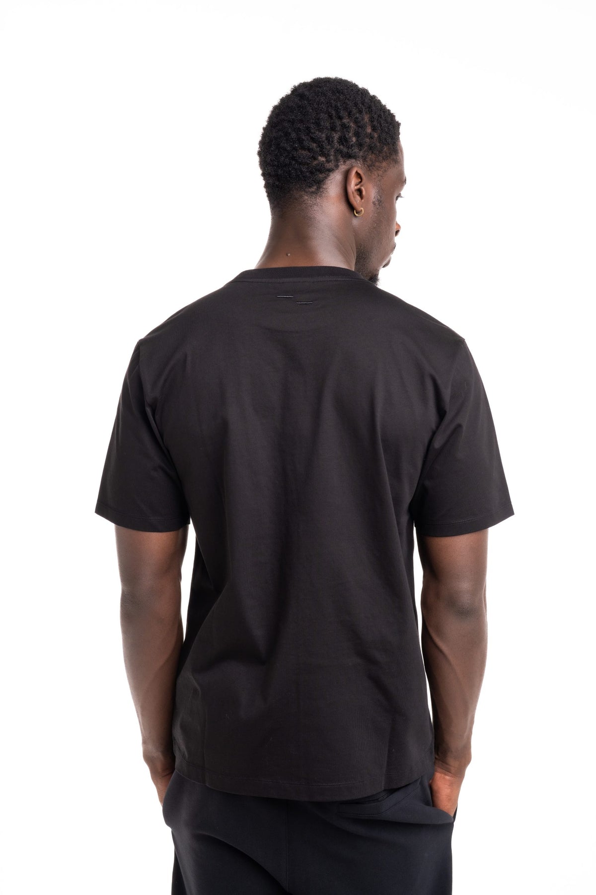 Filling Pieces Men's Embroidered Knot T Shirt Black | 412520500143-130