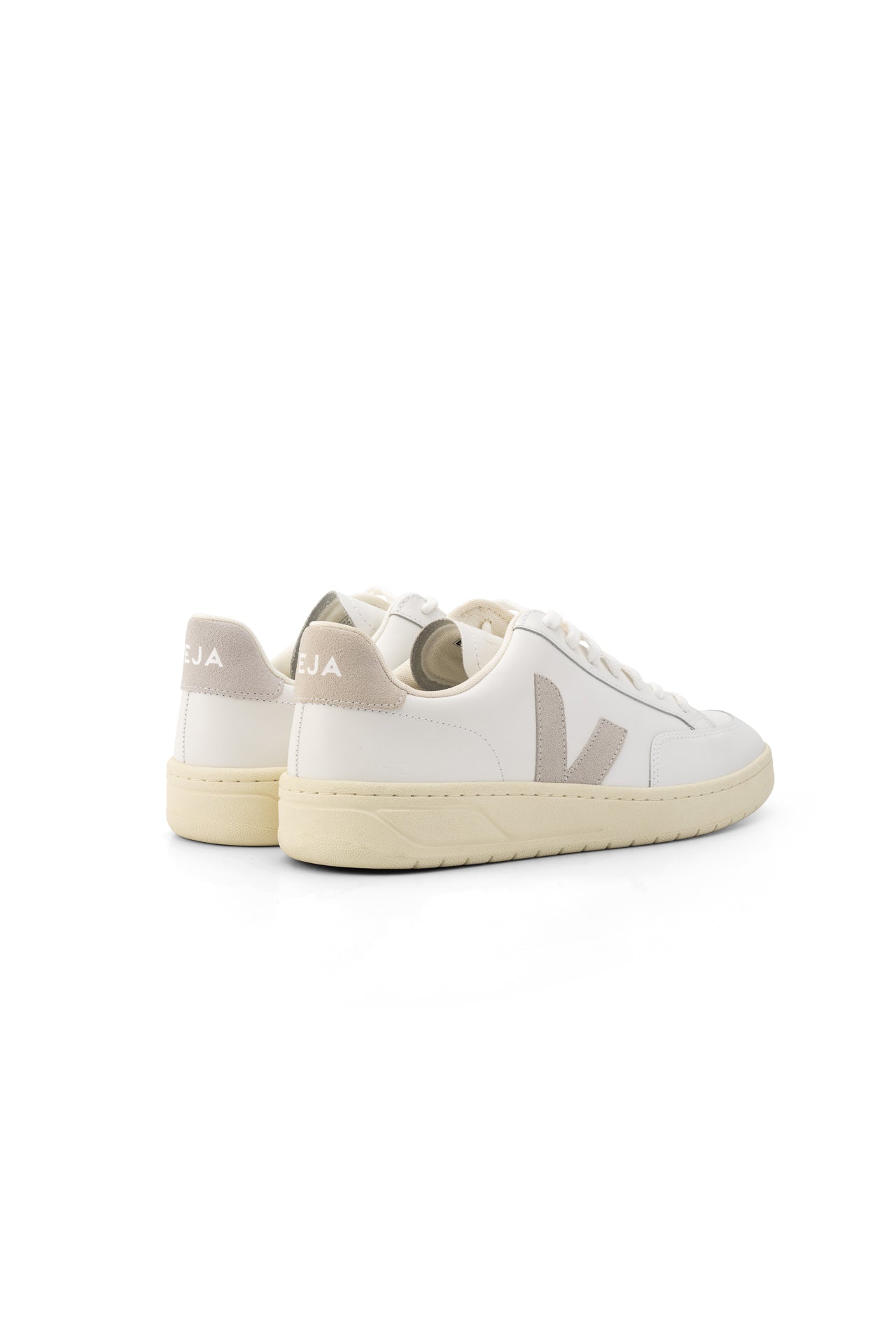 Veja Mens V-12 Leather Sneaker XD0203484B Extra White Light Grey