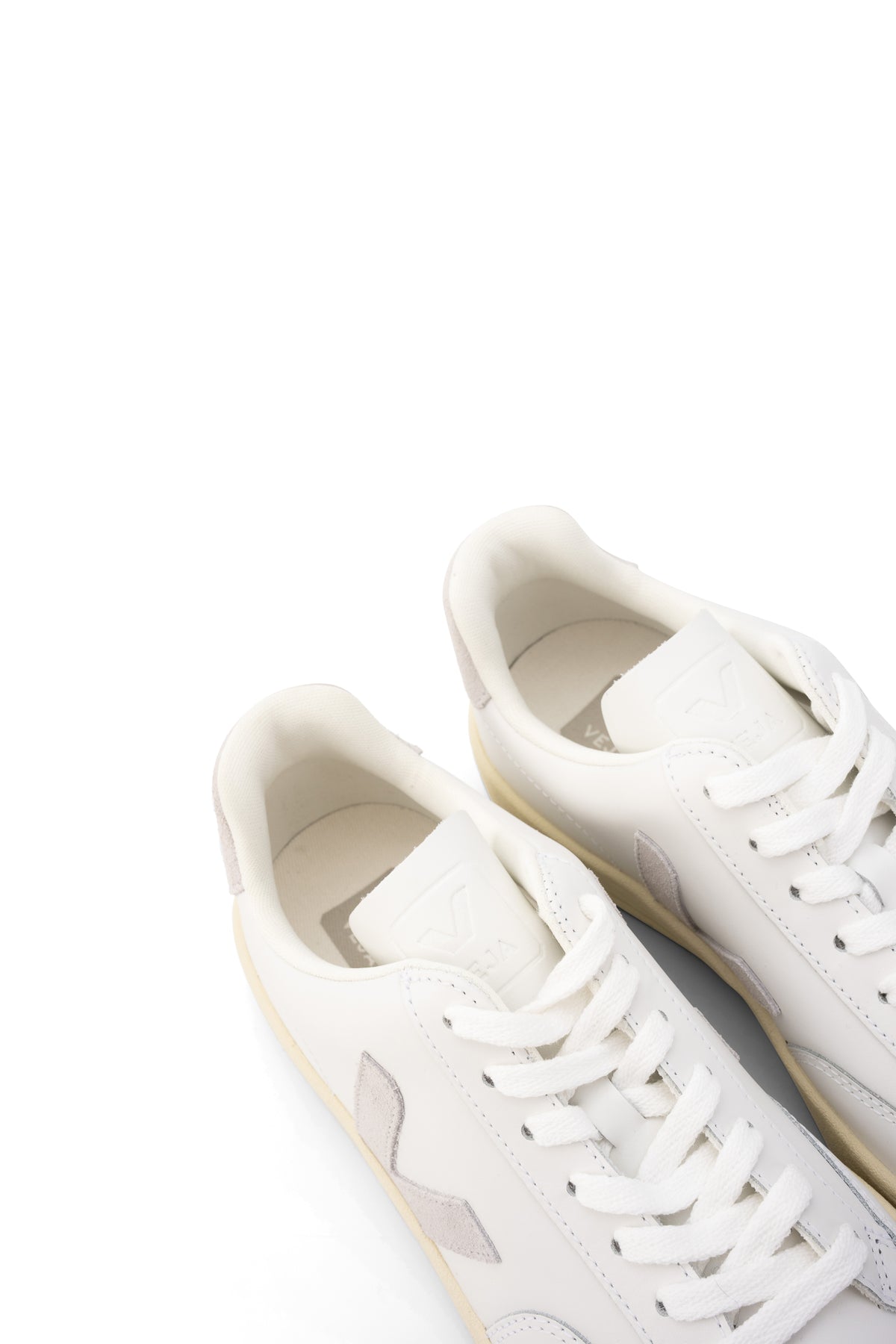 Veja Ladies V-12 Leather Sneaker XD0203484A Extra White Light Grey