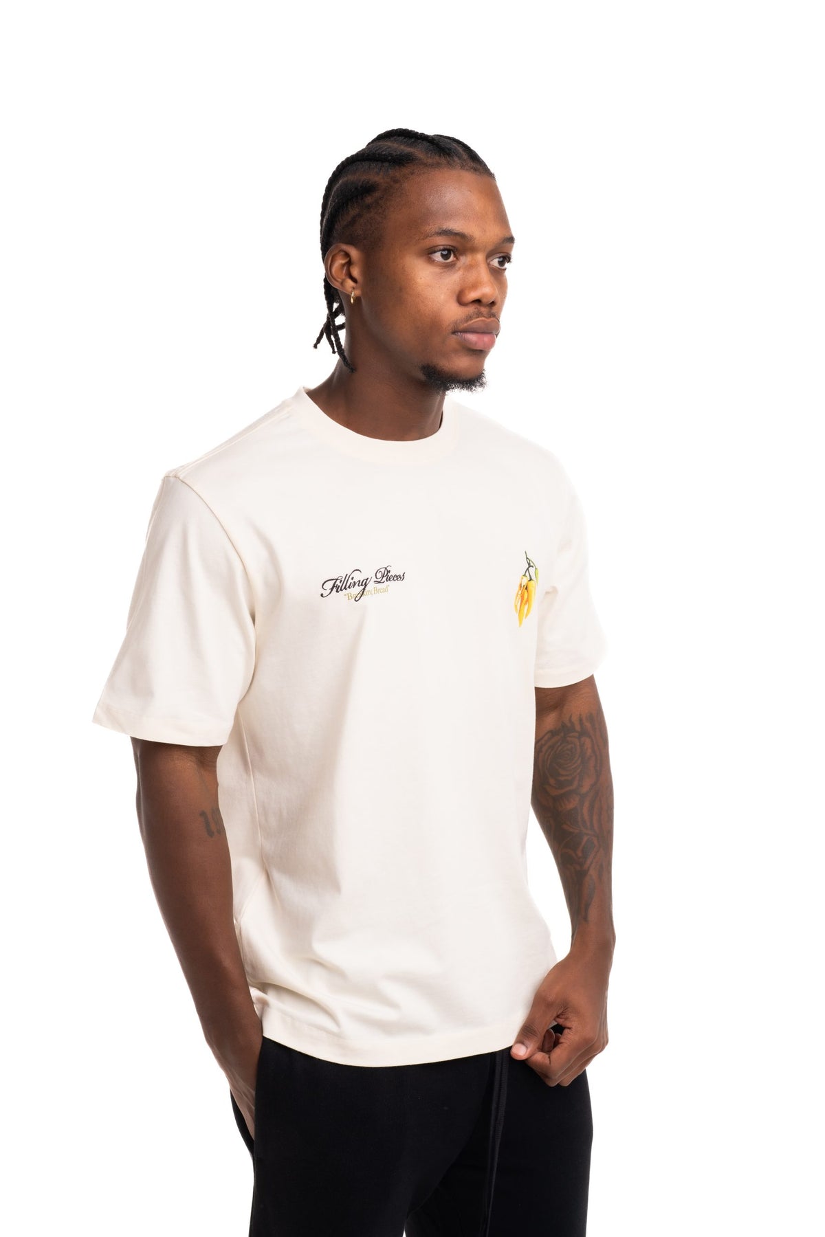 Filling Pieces Men's Pepper T Shirt Antique White | 412620500287-214