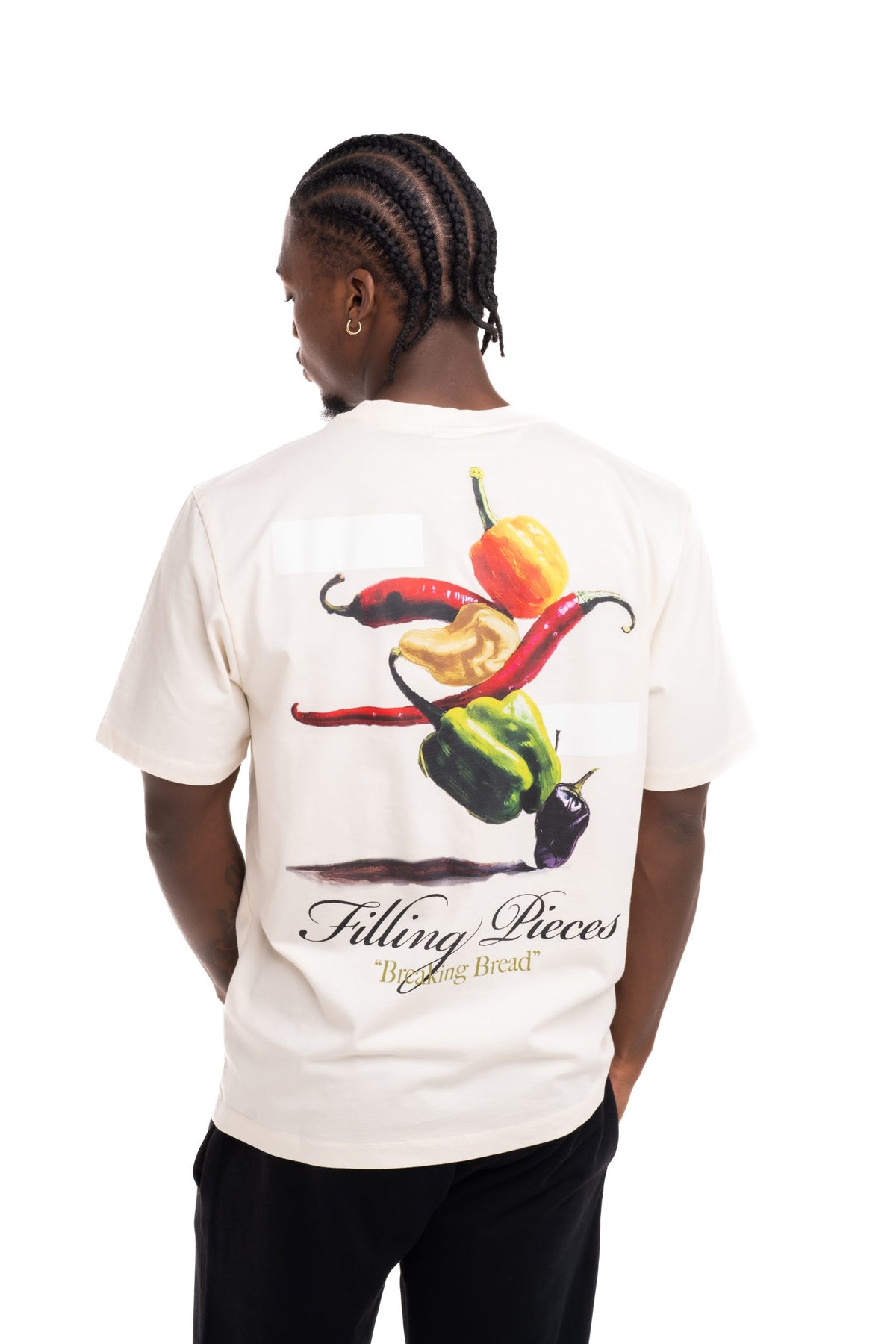 Filling Pieces Men's Pepper T Shirt Antique White | 412620500287-214
