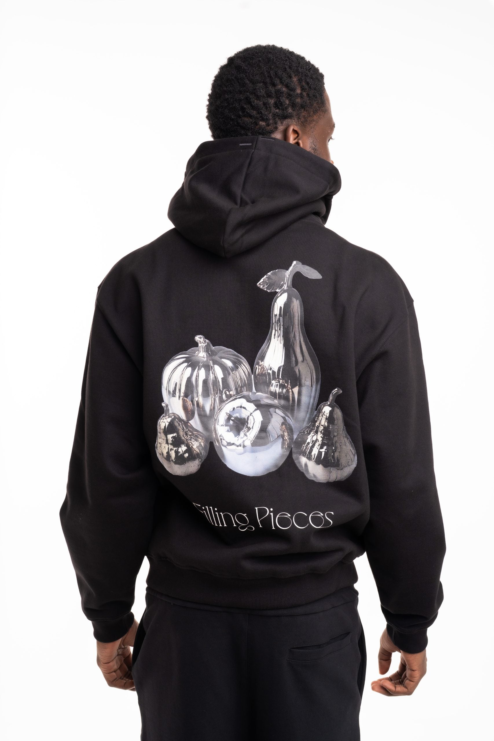 Filling Pieces Men's Chrome Fruit Zip Hoodie Black | 412633501291-130