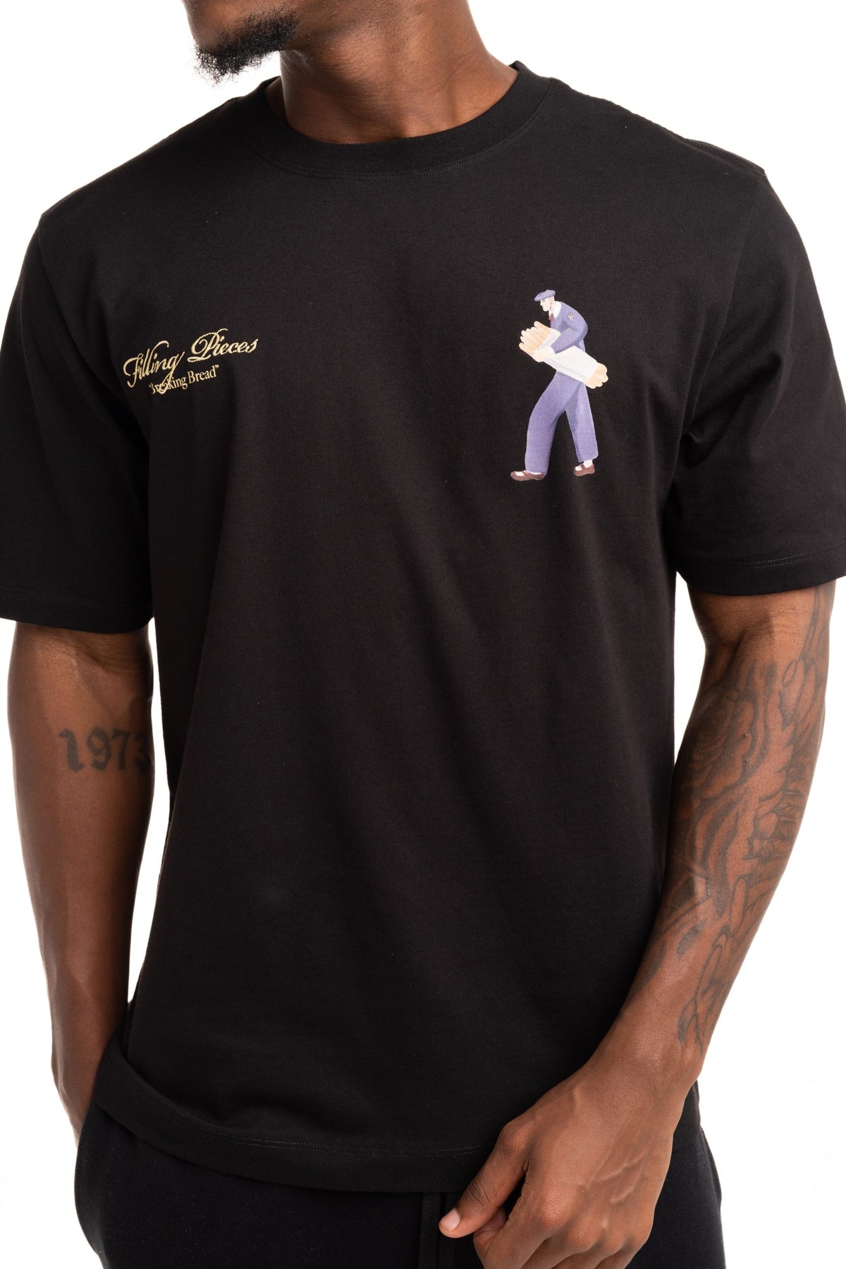 Filling Pieces Men's Bakery T Shirt Black | 412620500286-130