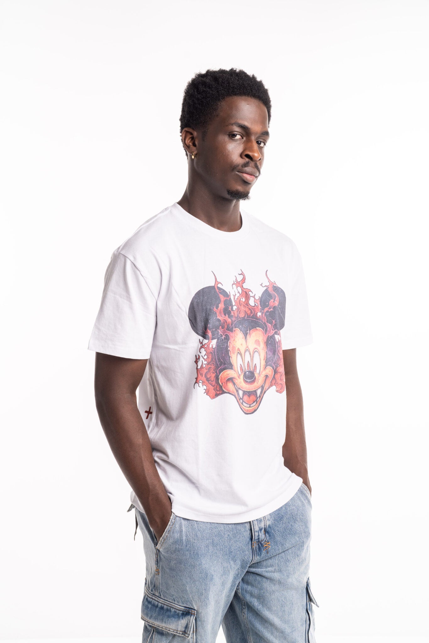 Ksubi Men's Knitted Fuego Biggie SS Tee Tru White MPS25TE044 WHT