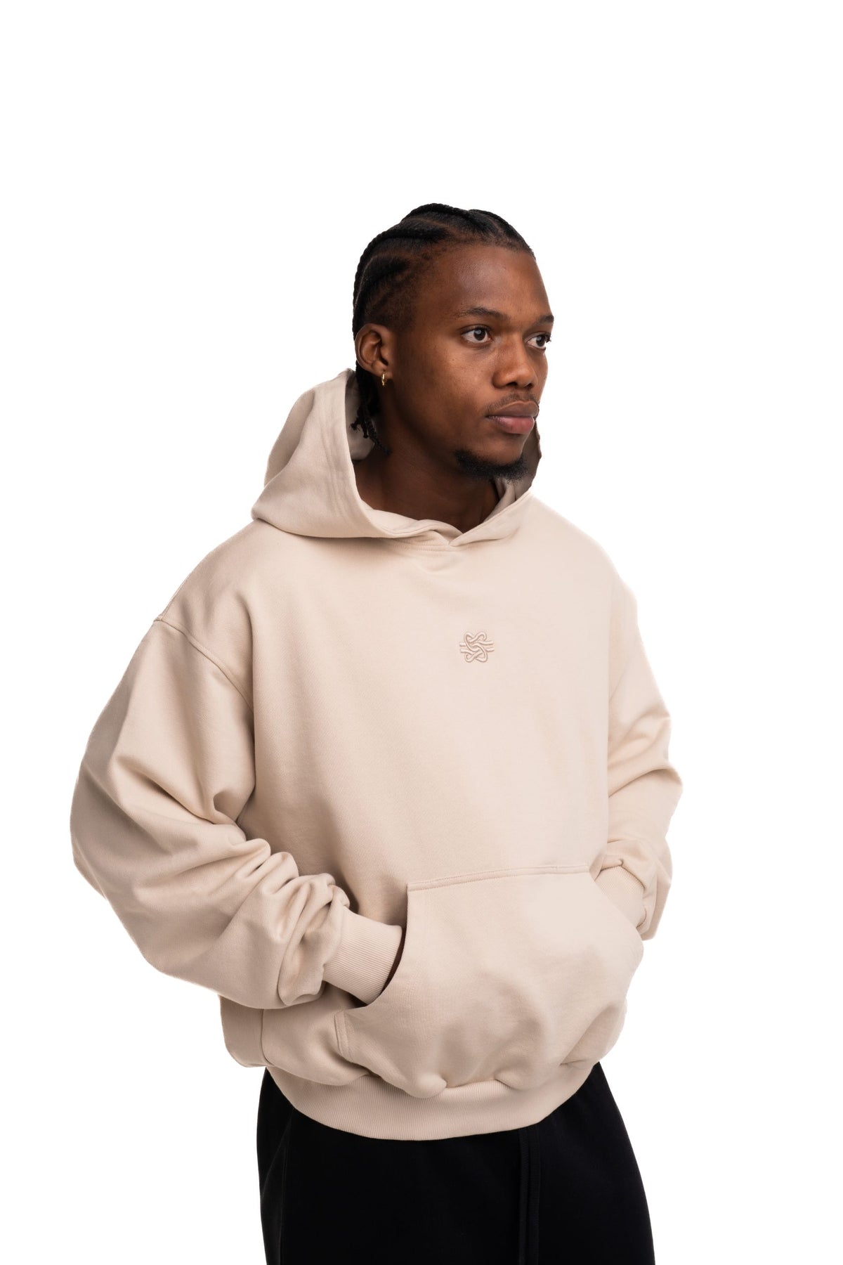 Filling Pieces Men's Embroidered Boxy Hoodie Peyote | 412632501284-292