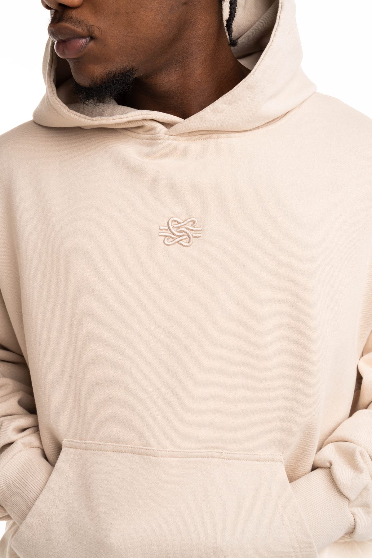 Filling Pieces Men's Embroidered Boxy Hoodie Peyote | 412632501284-292