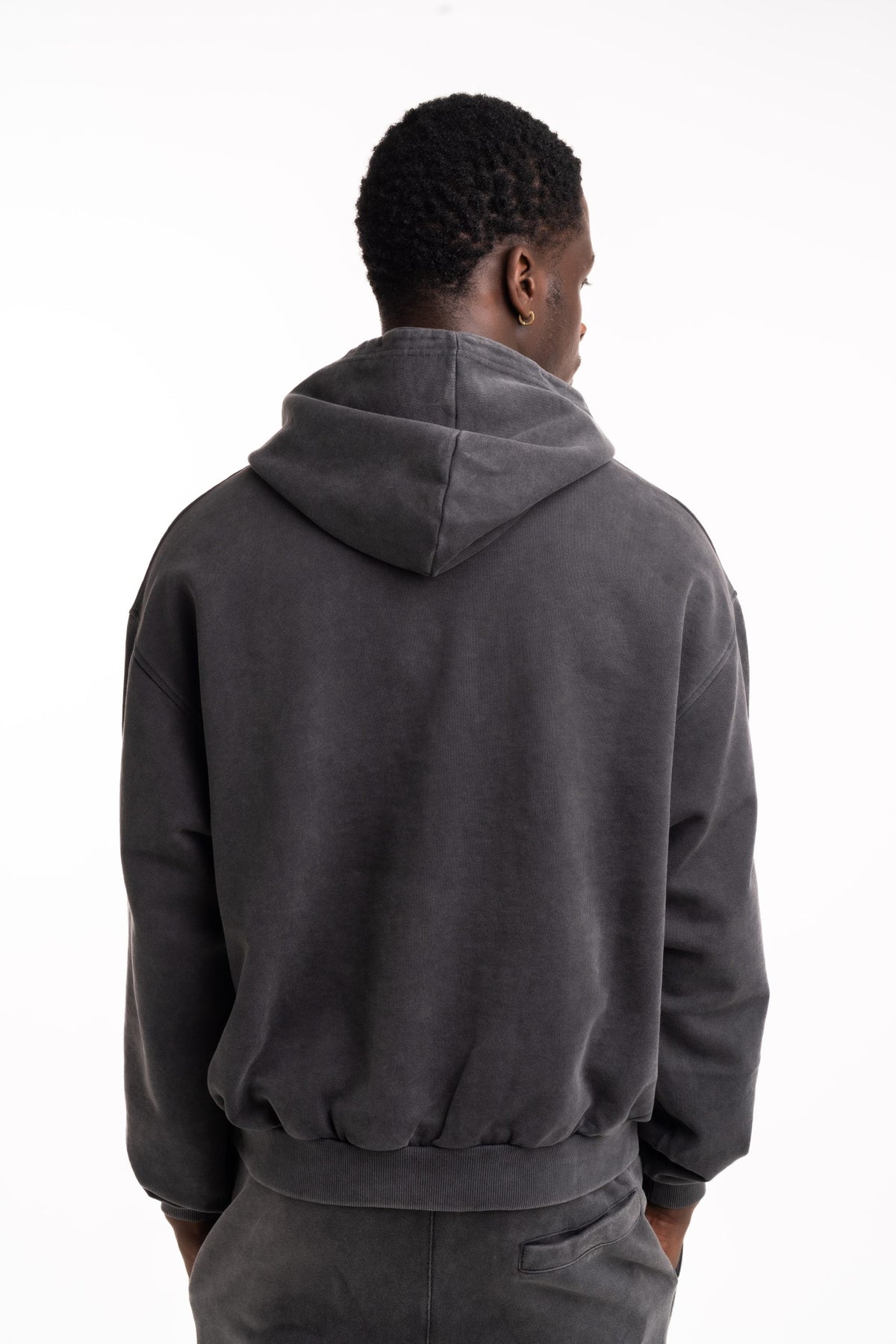 Filling Pieces Men's Embroidered Boxy Hoodie Vintage Black | 412632501284-136