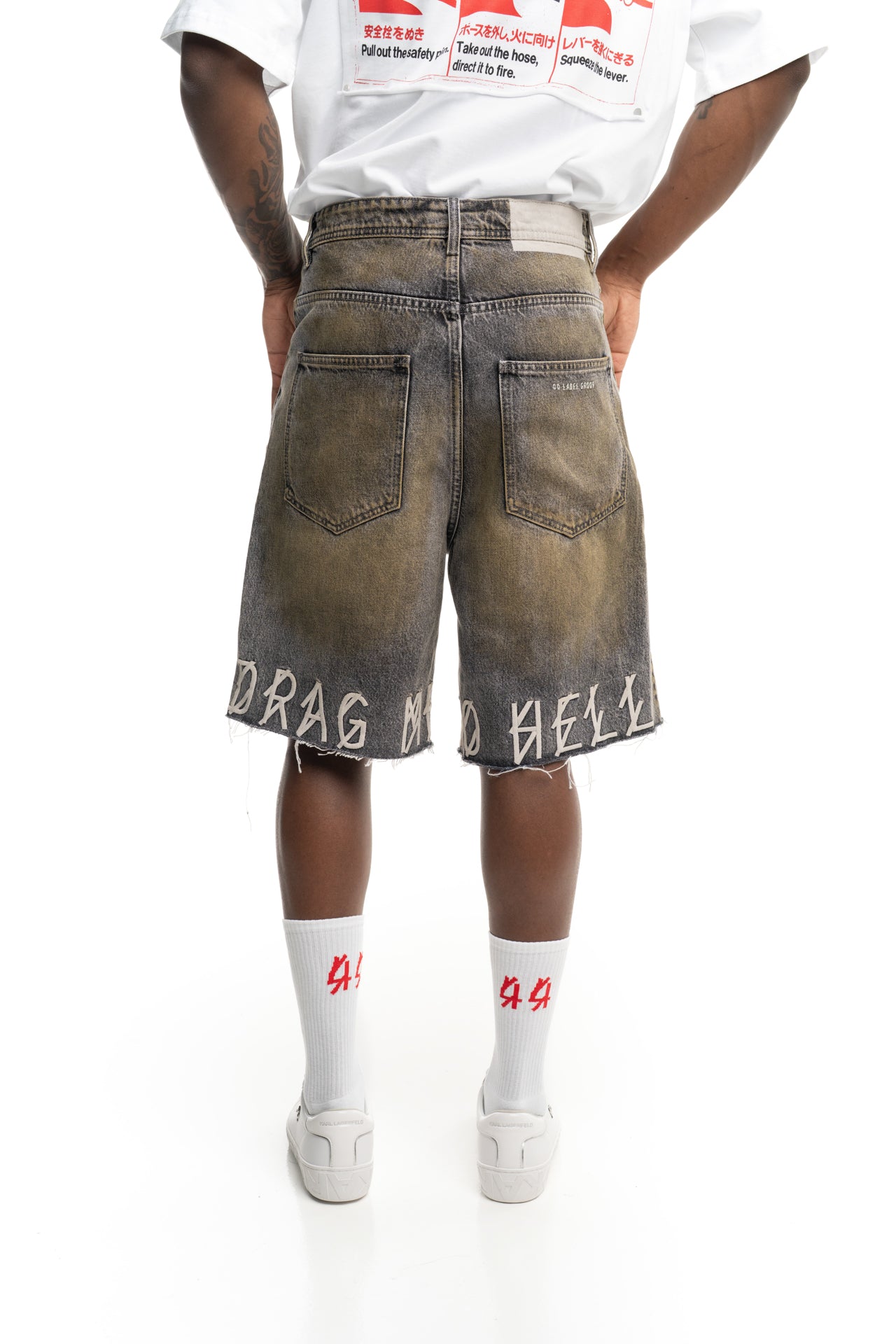 44 Label Group Men's 5 Pocket Wide Leg Shorts Greencast | FA685-P786