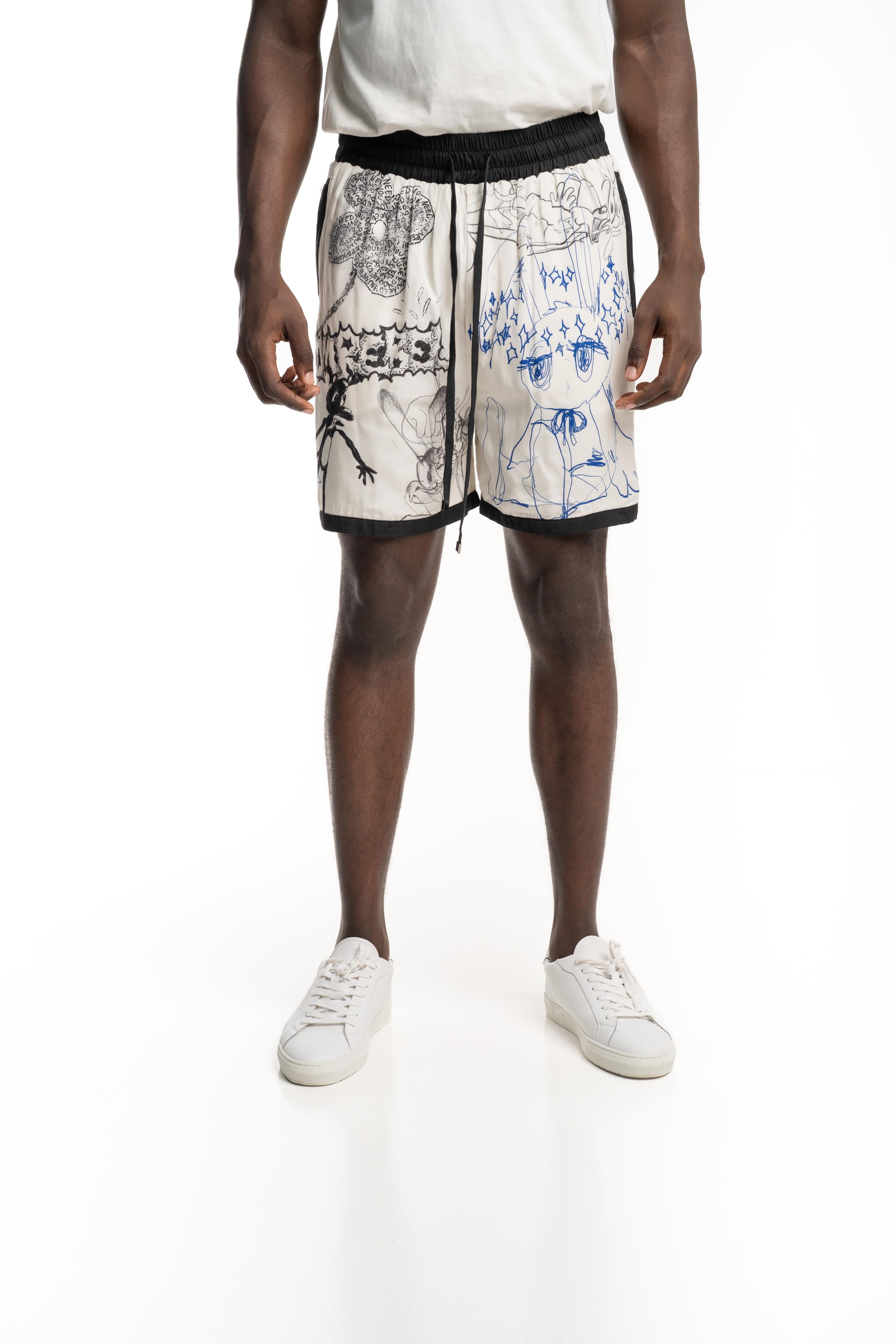 Dom Rebel Men's Sketchbook Shorts | Off White