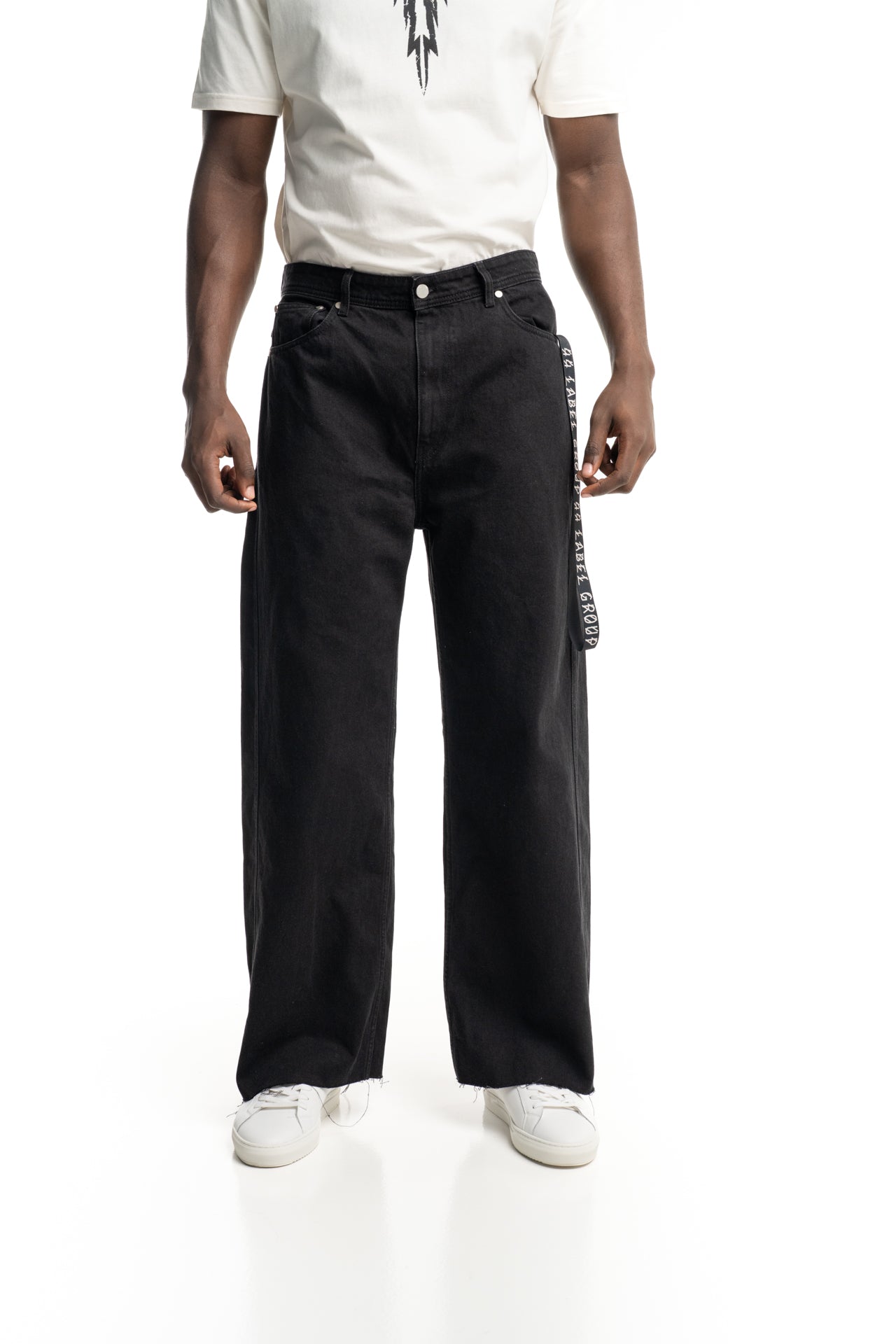 44 Label Group Men's Pappas Pant Black Denim | FA5777-P752